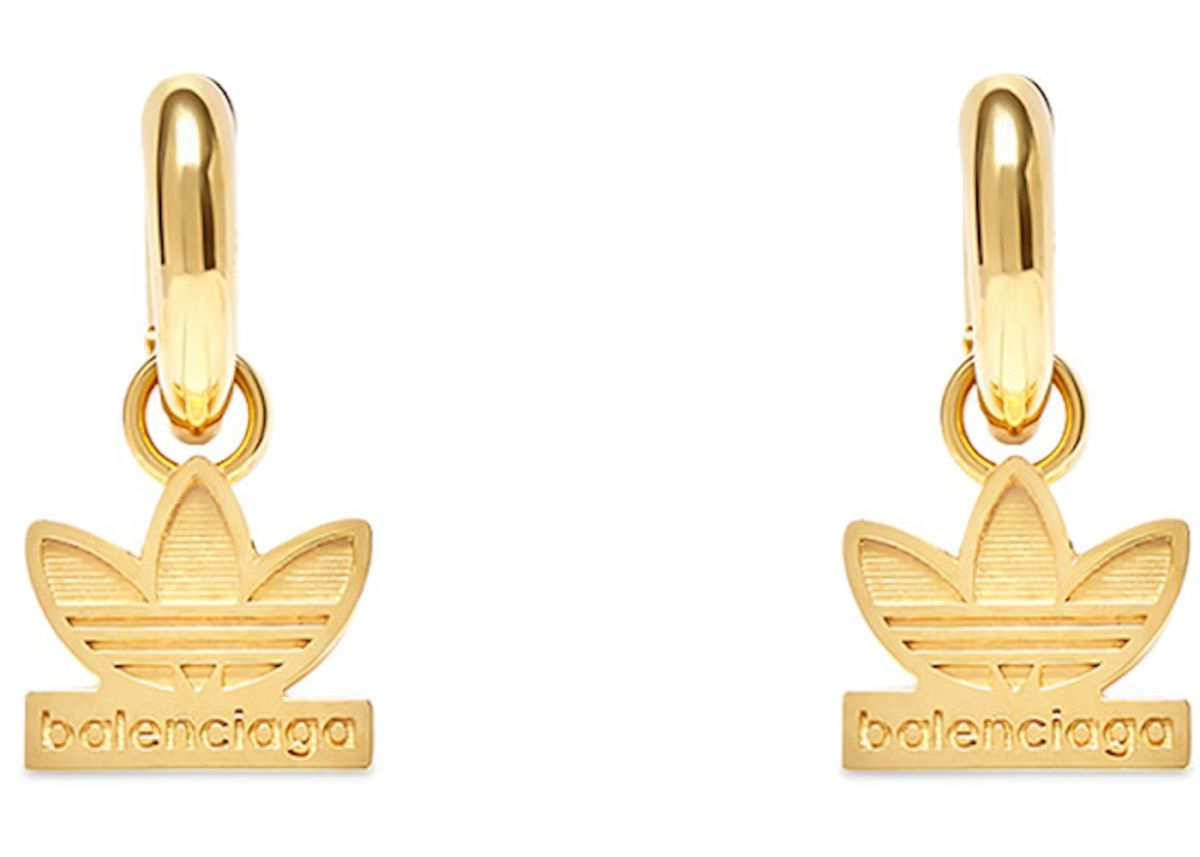 Balenciaga X Adidas   Doré Boucles d’oreilles
