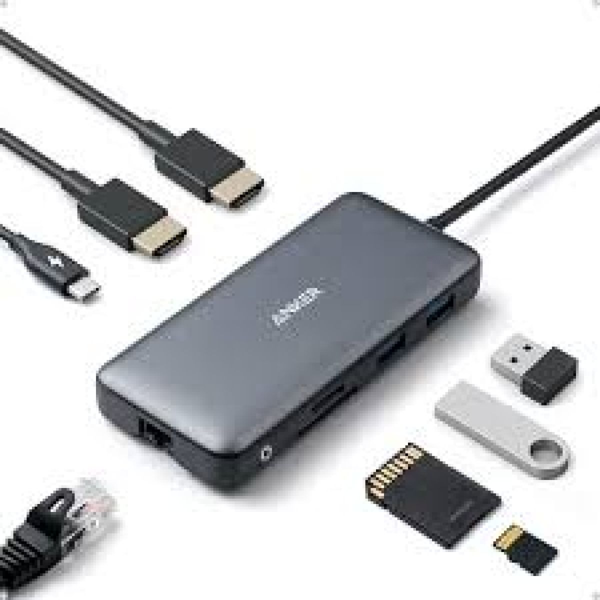 Anker PowerExpand 8 in 1 Hub USB C Noir