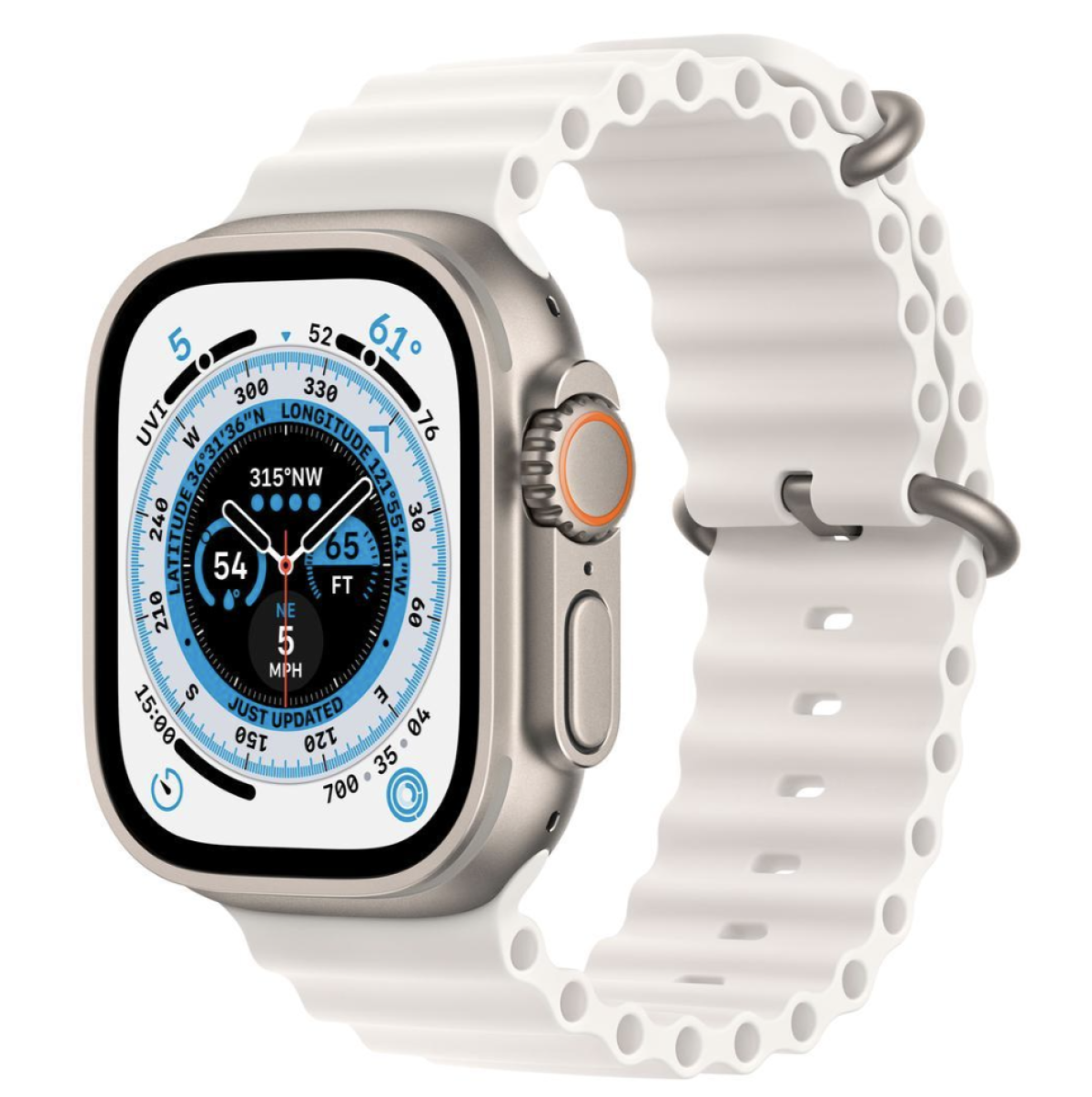 Apple Watch Ultra A2684 Titane Bracelet Océan Blanc