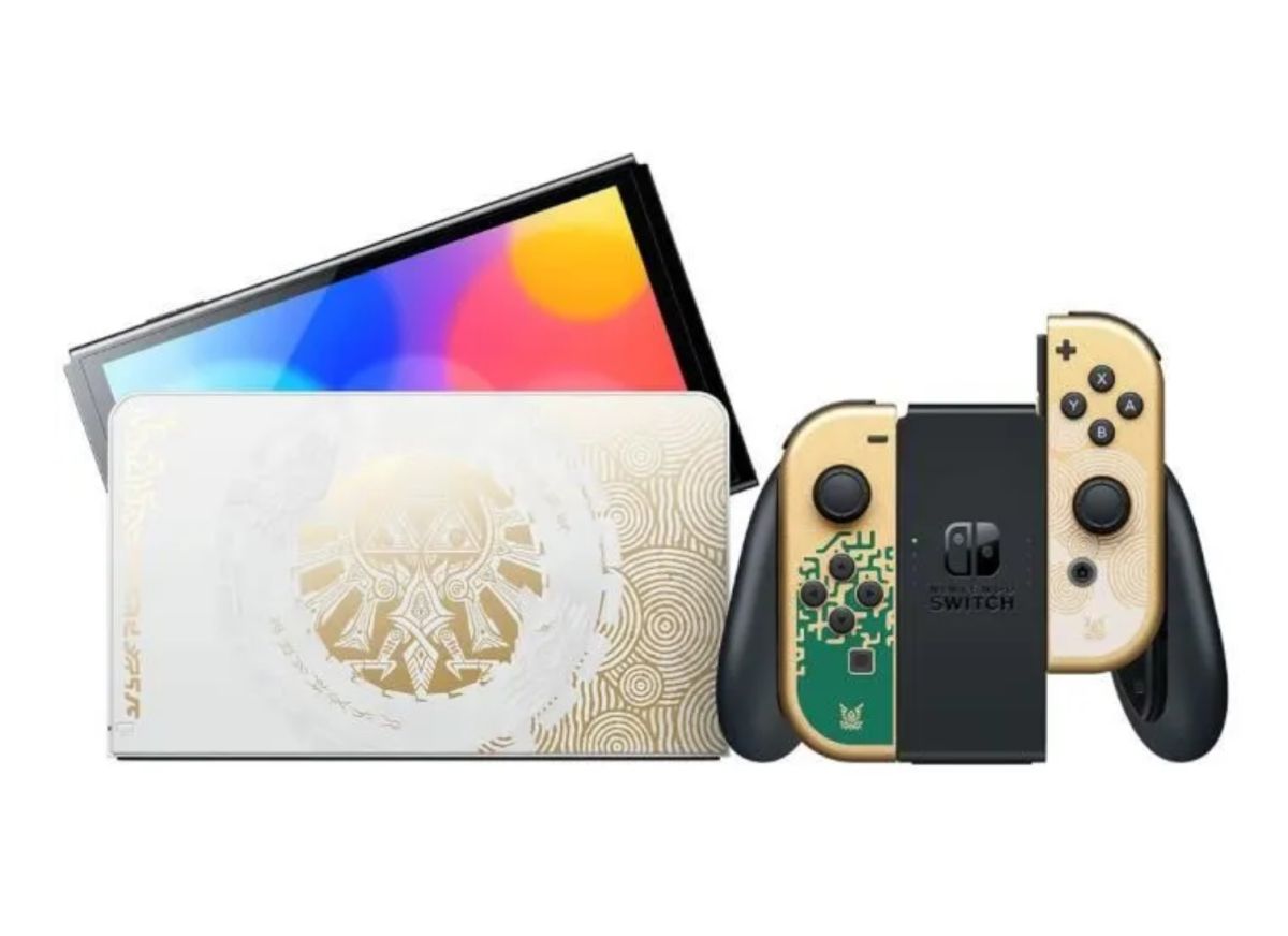 Nintendo Switch Oled Zelda Tearsn Of The Kingdom Blanc