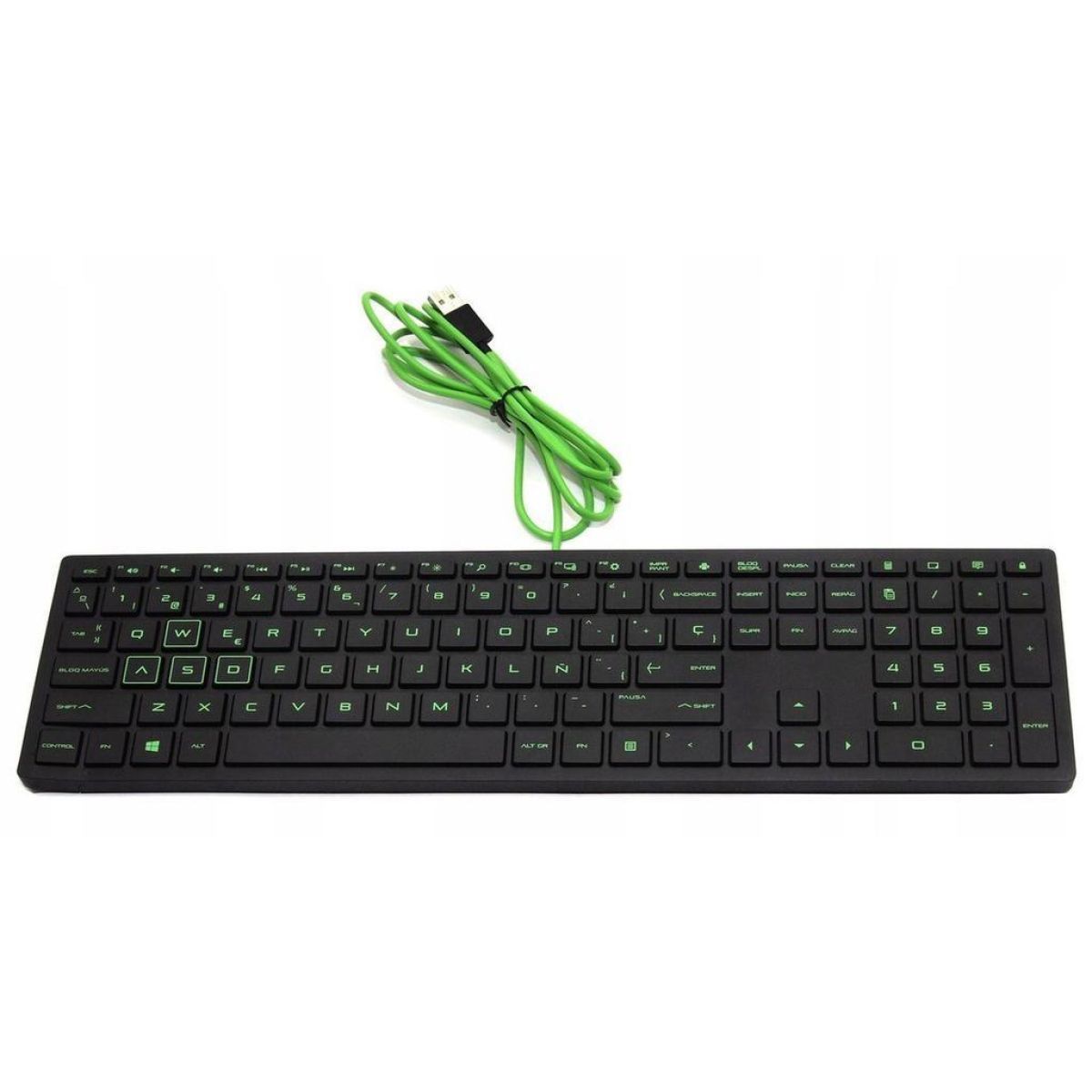 HP TPC-P001K Clavier Noir/Vert