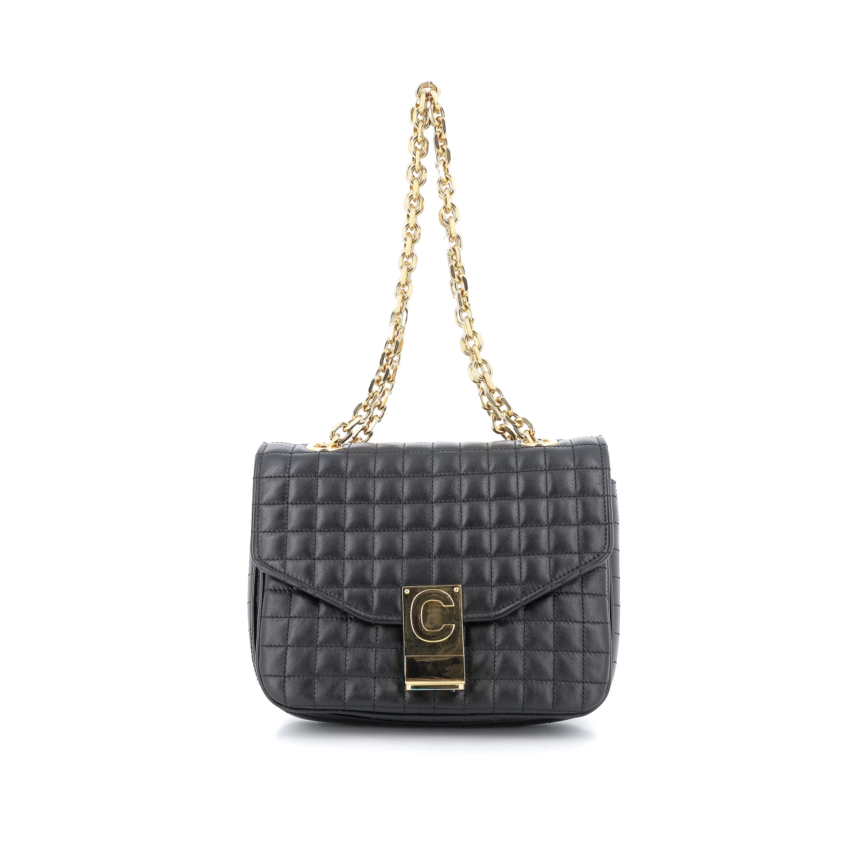 Celine Sac bandoulière C Chain  Cuir de veau noir