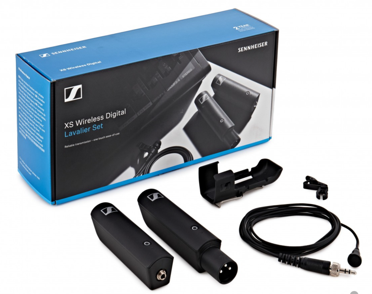 Sennheiser XS Wireless Digital Lavalier Set Mic Serre-tête / cravate Noir