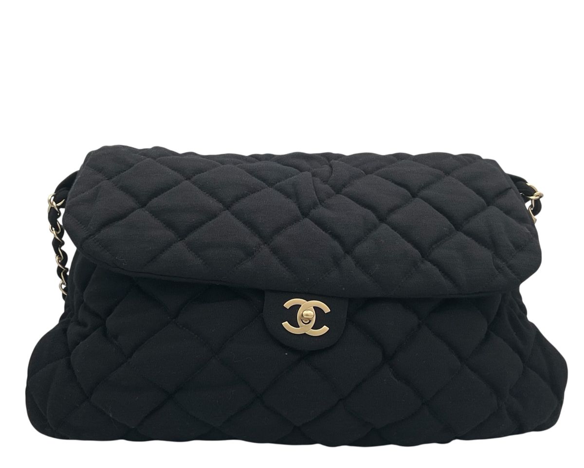 Chanel Besace CC Large Jersey Noir