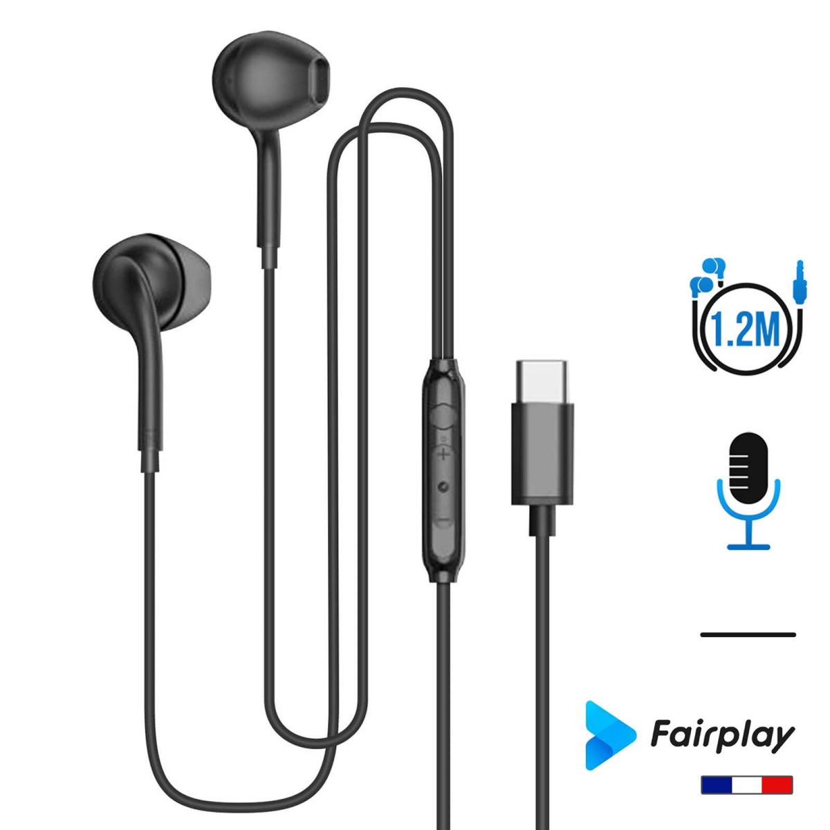 Fairplay ONYX ecouteur USB-C Ecouteur noir occasion seconde main chez