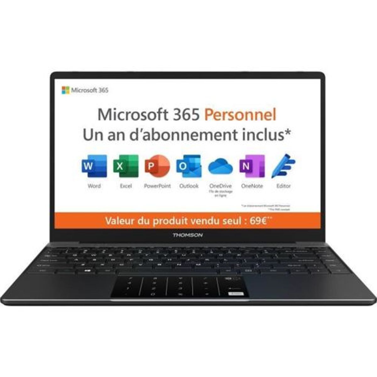 Thomson n14c-4bk128 Intel Celeron N4020 CPU 1.10GHz 4 Go SSD 128 Go
