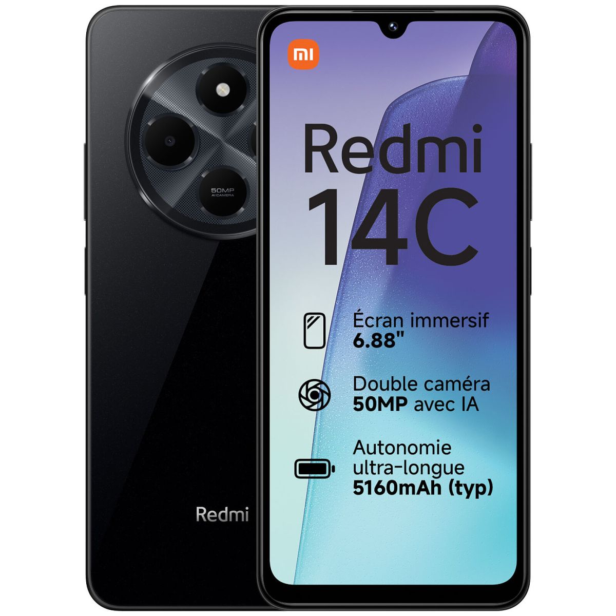 Xiaomi REDMI 14C 128 Go Noir Débloqué