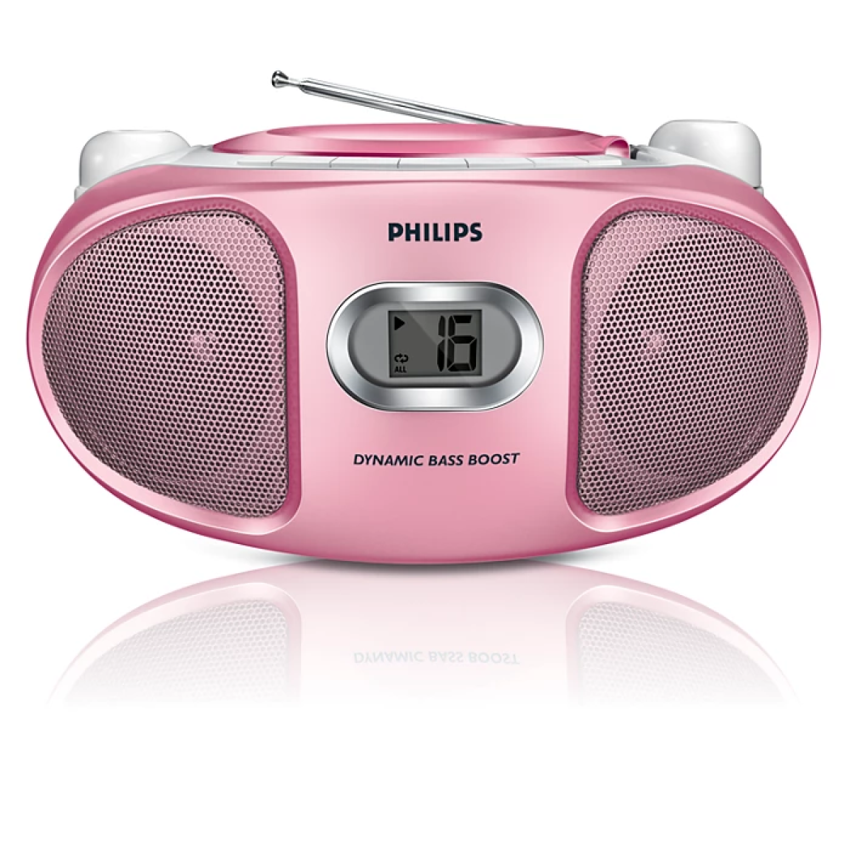 Philips AZ102C/12 Lecteur CD  Blanc/Rose Poste