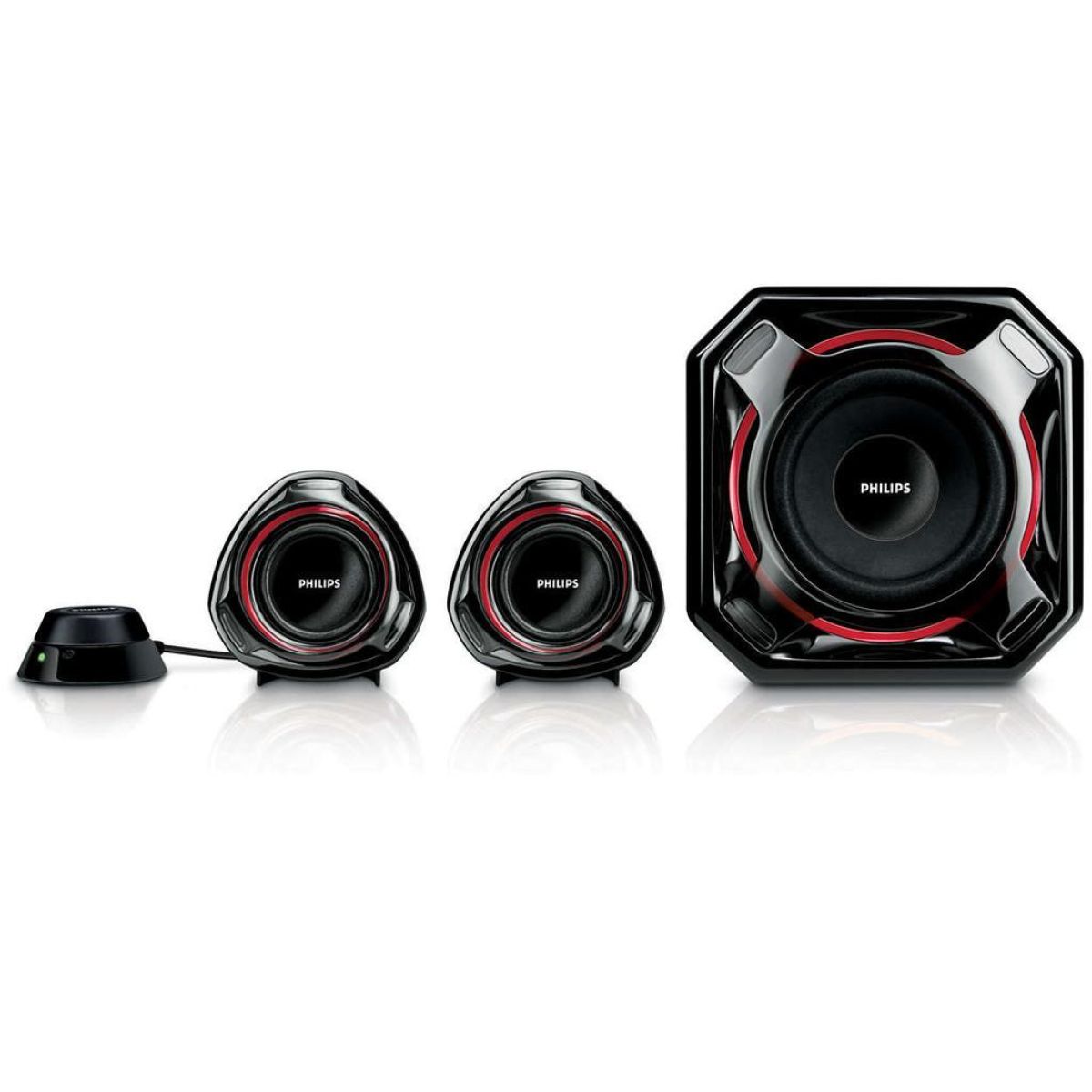 Philips SPA5300 Enceinte 2.1 Noir/Rouge