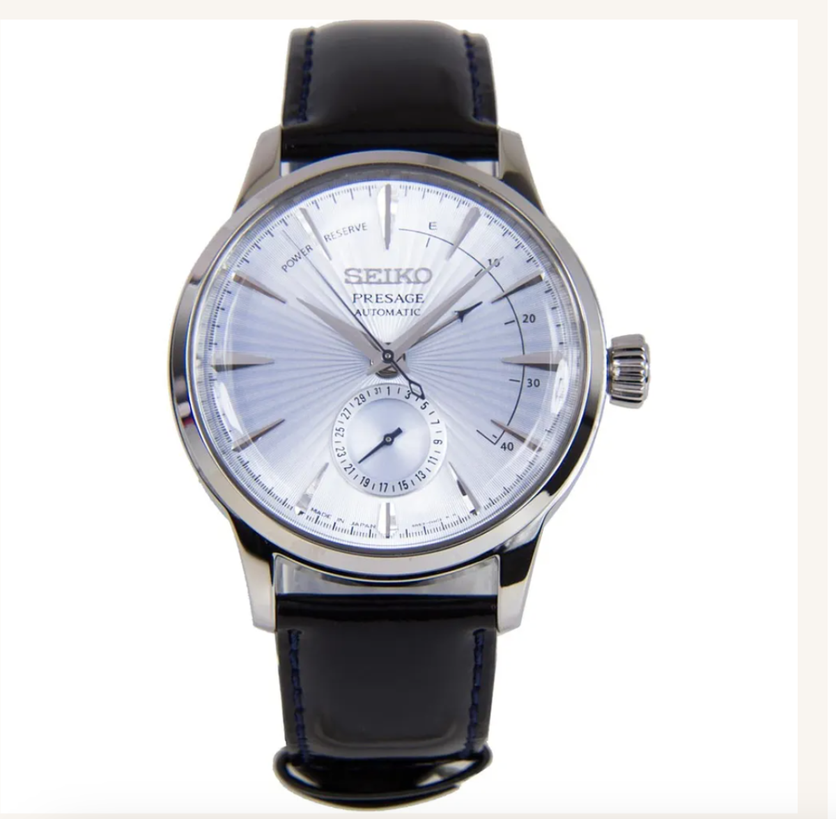 Seiko Pressage Automatic Automatique Bleu Cuir