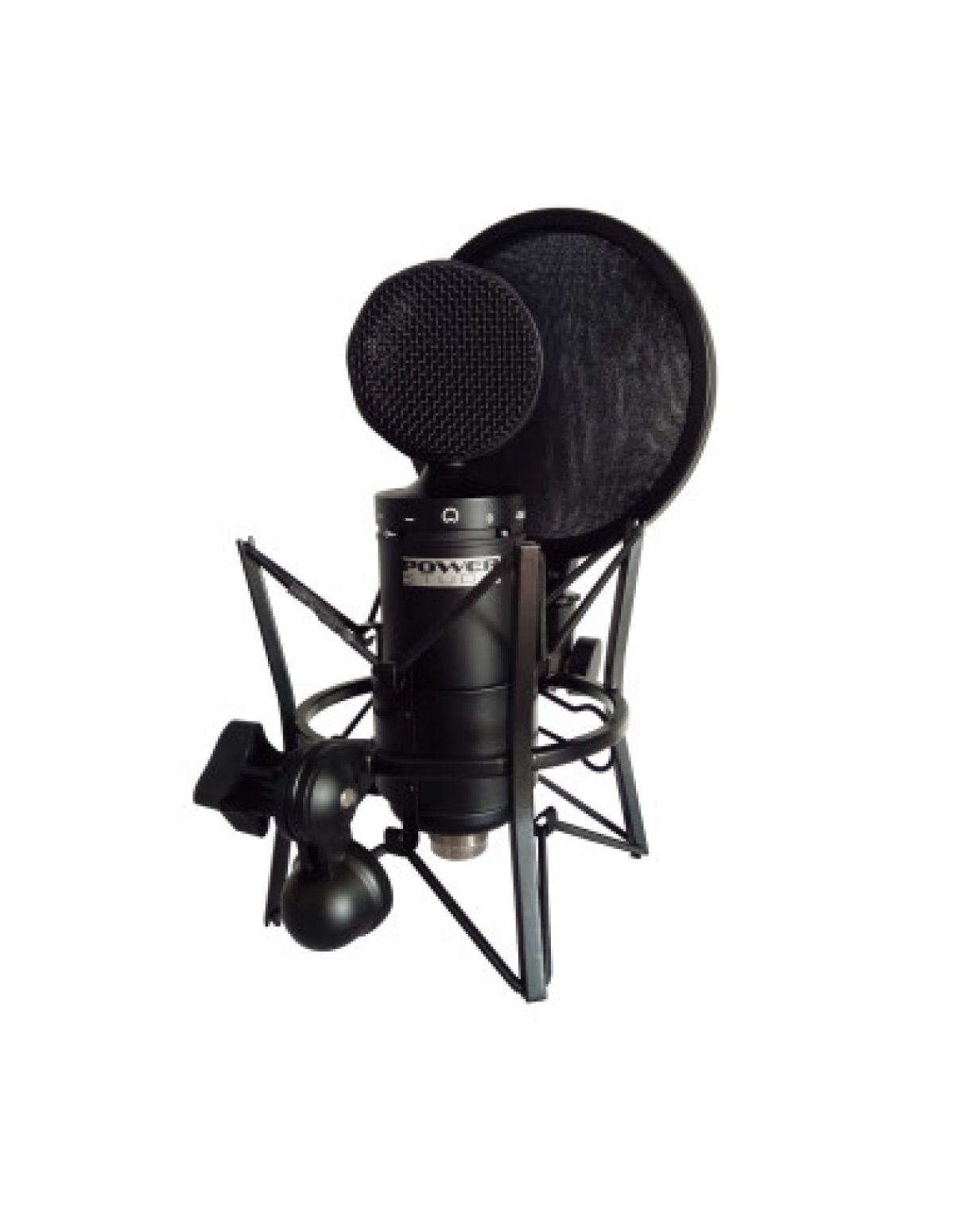 Power Studio Vibe C1 Bundle - Micro de studio à condensateur + Suspension avec filtre anti-pop