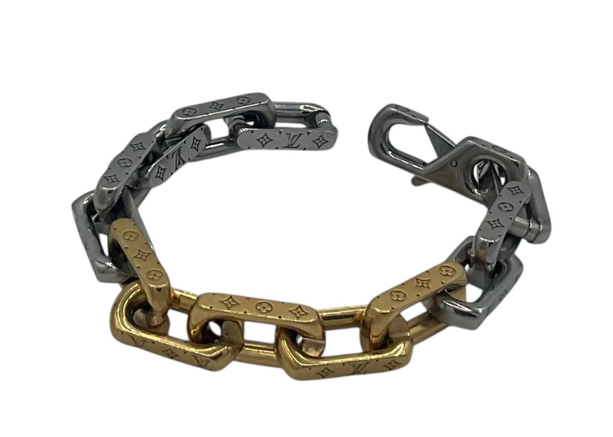 Louis Vuitton Monogram Chain M Acier Doré/Gris