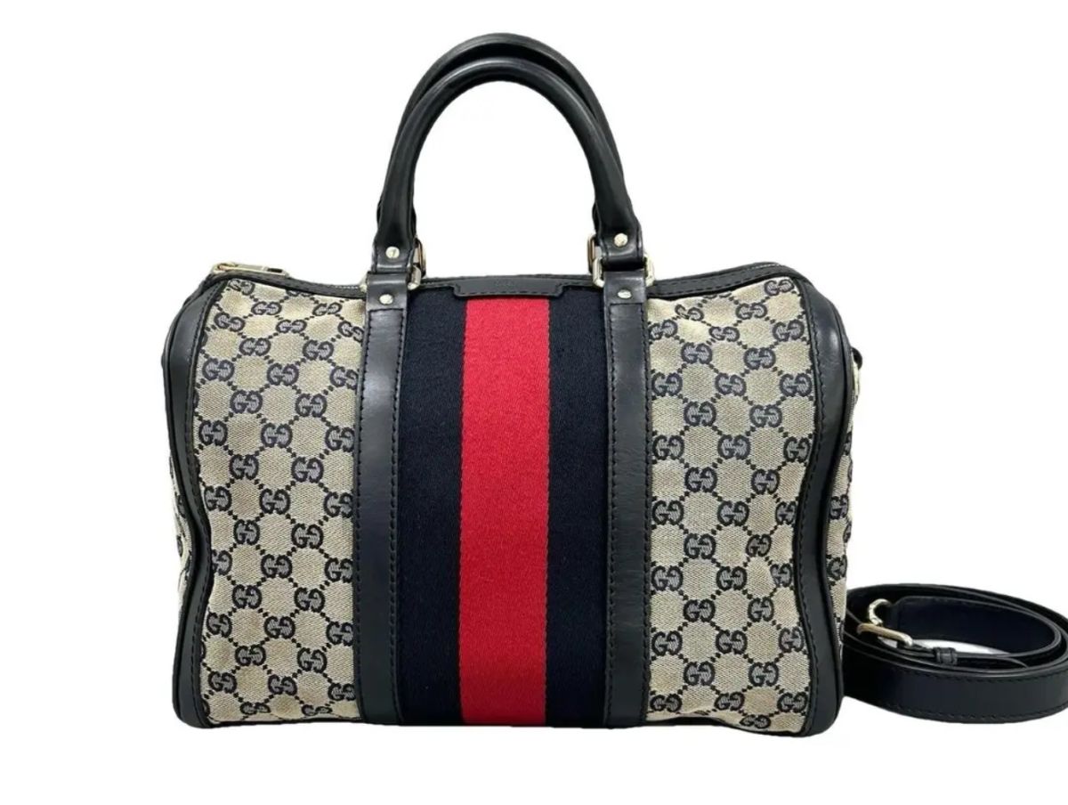 Gucci Boston Bag Medium Monogramme GG Bleu