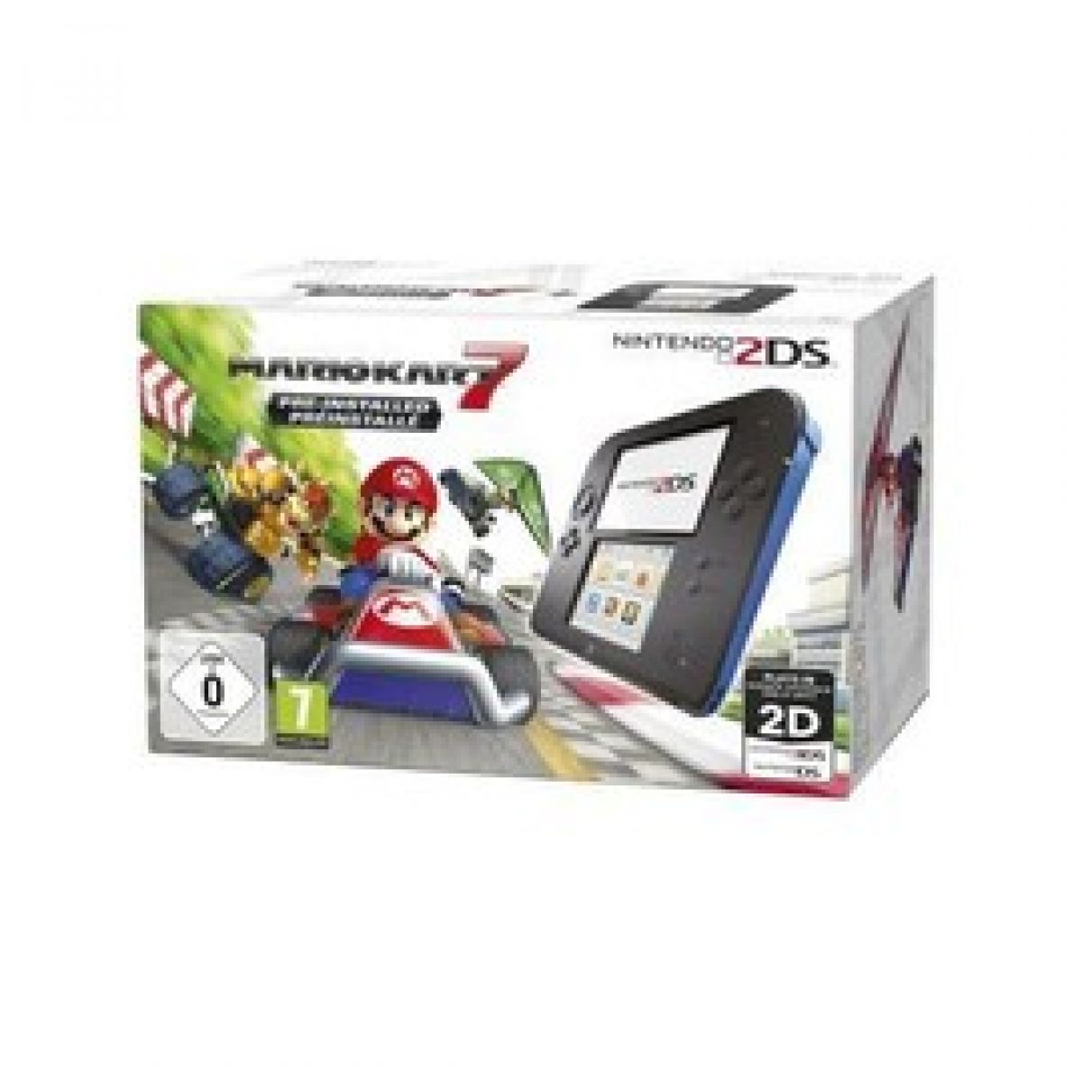 Nintendo 2DS + Mario Kart 7 Préinstallé Bleu Console