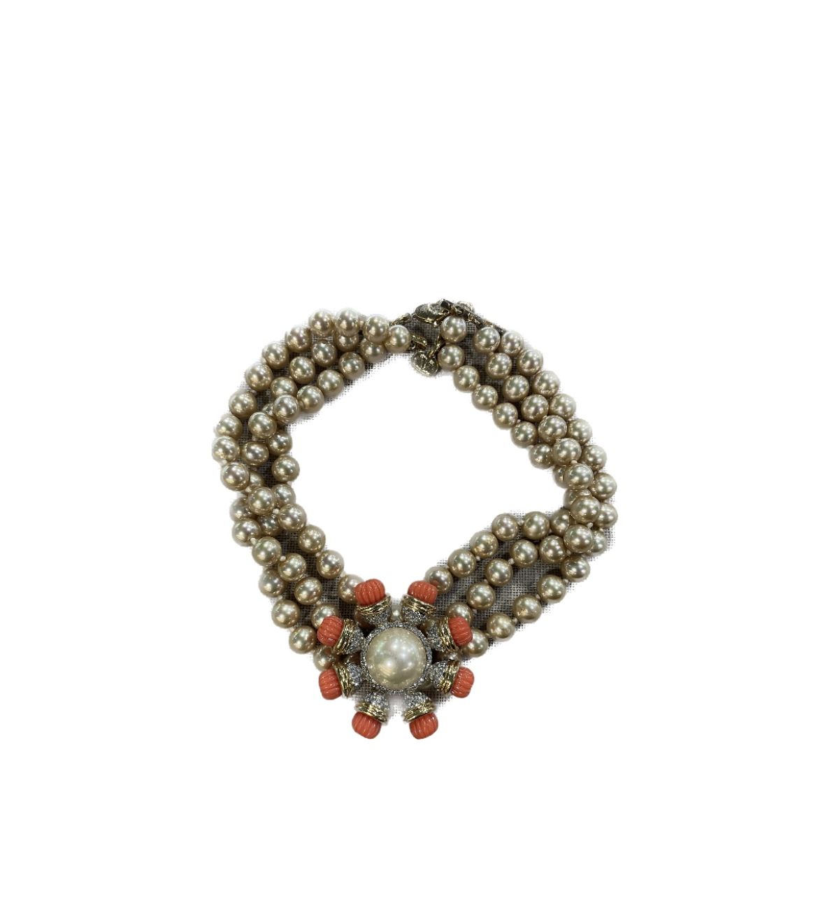 Valentino Ras-du-cou Multi-rang Perles Vintage