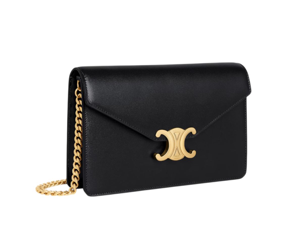 Celine Triomphe Petit Cuir Noir