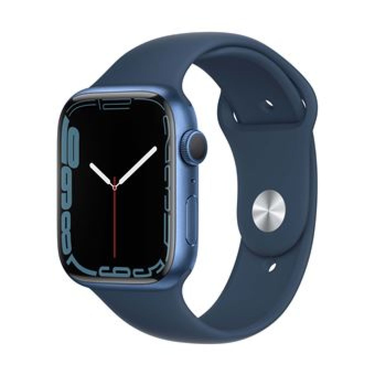 Apple Apple Watch Series 7 45mm (A2474) Aluminium Bleu Bracelet Sport Bleu nuit