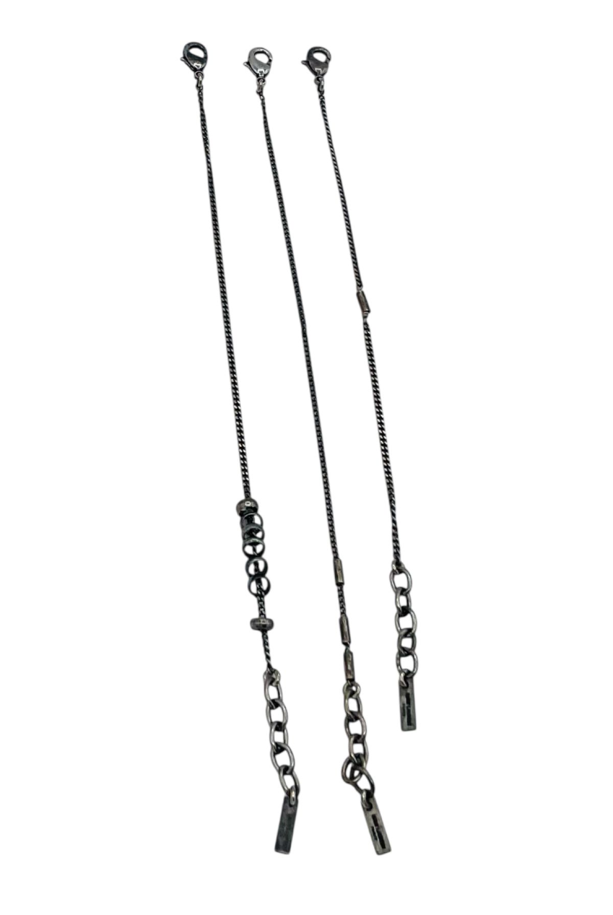 Saint Laurent Tube Lot de 3  Acier Gris