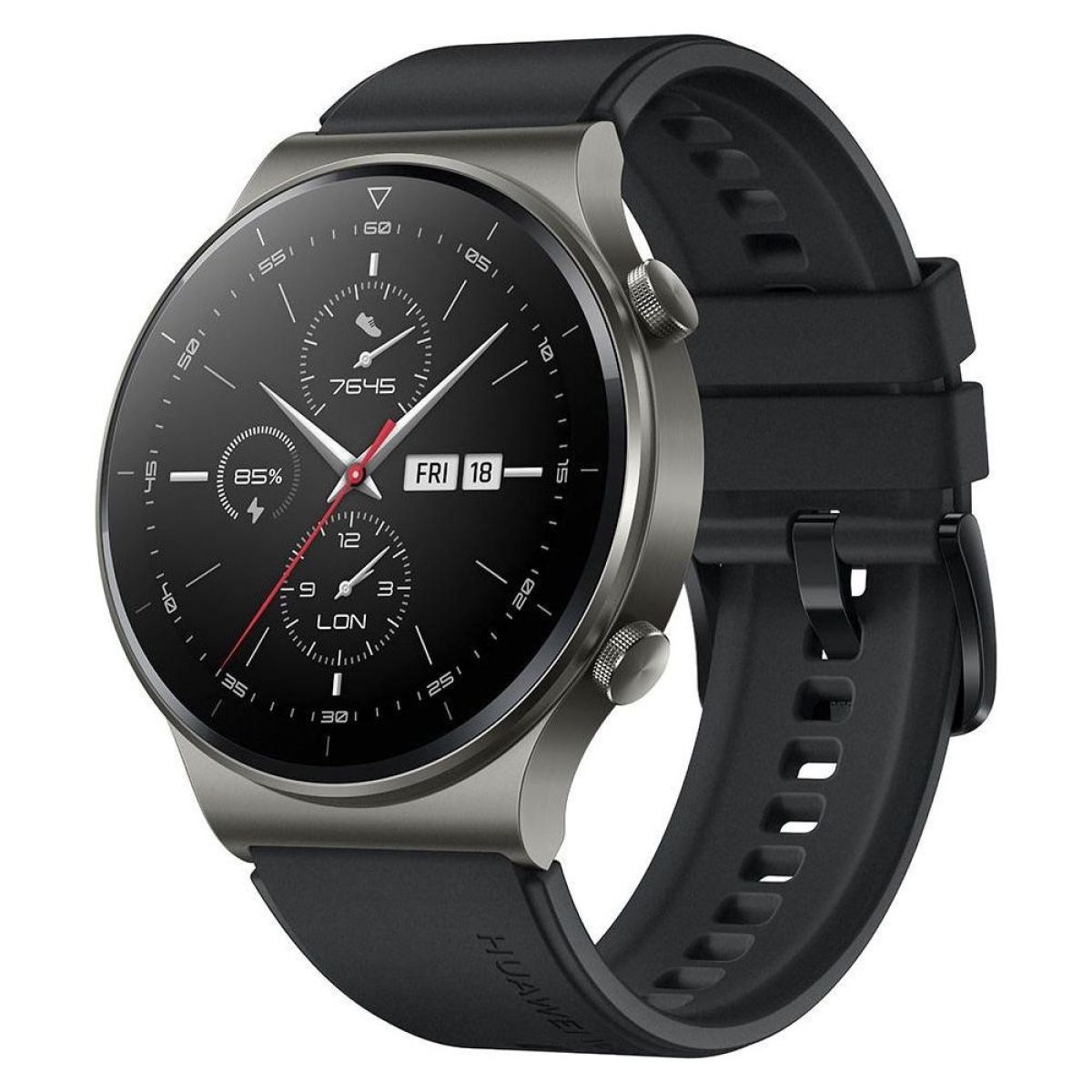 Huawei Watch GT 2 Pro Noir Bracelet silicone Noir