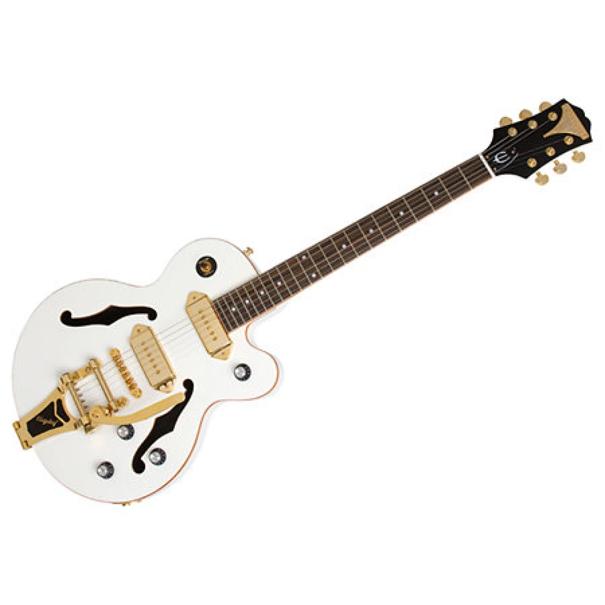 Epiphone WILDKAT PW Blanc Demi-caisse Droitier