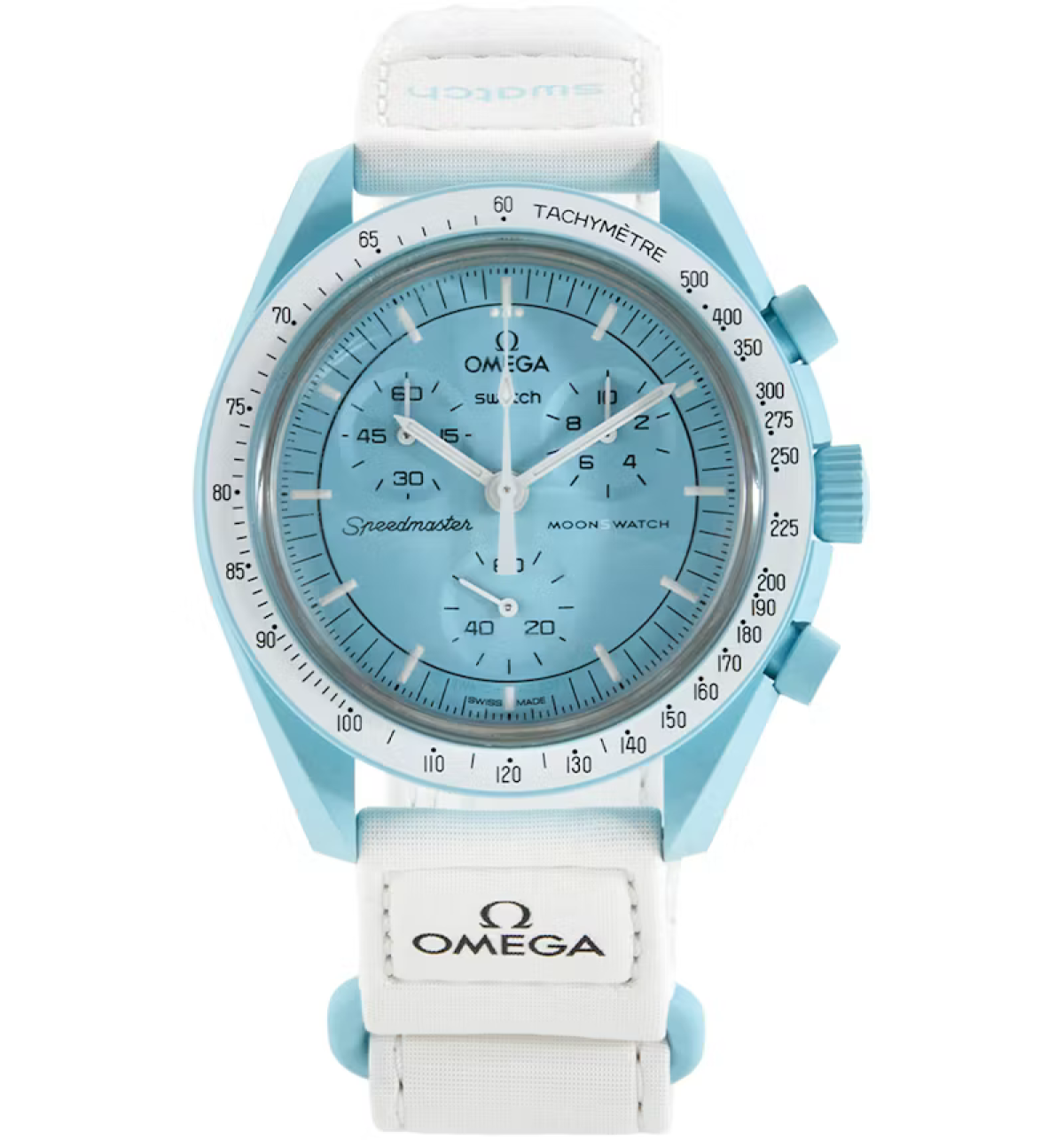 Swatch x Omega Mission to Uranus 5033L100 Quartz Bleu ciel Tissu
