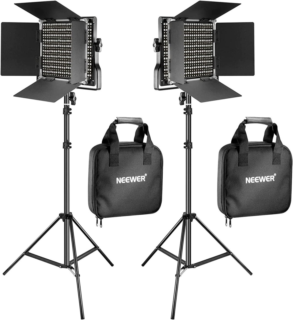 Neewer LED video light NL660-2.4G Lumieres Noir Pack de 2