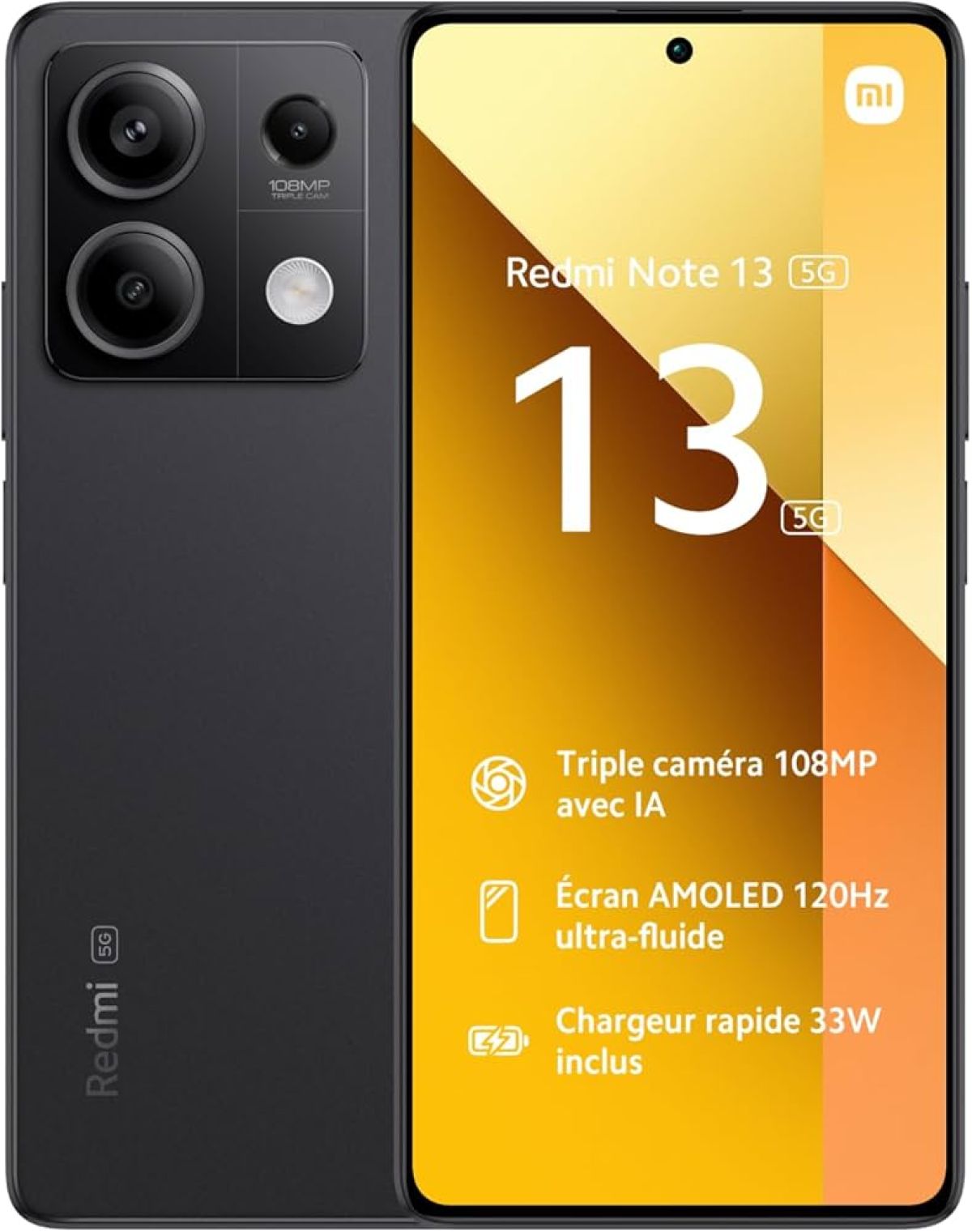 Xiaomi Redmi Note 13 5G 256 Go Noir Débloqué