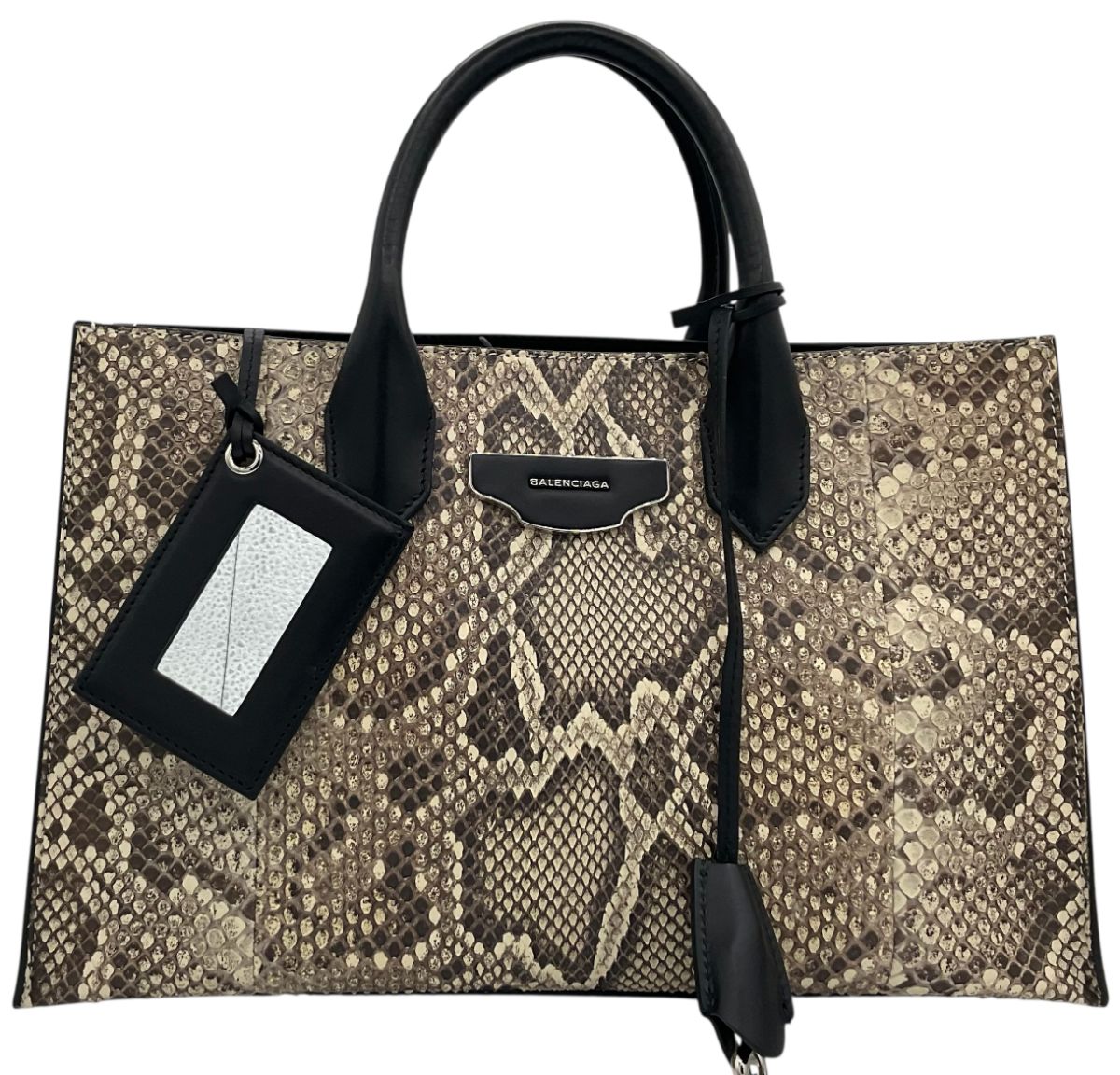 Balenciaga City Work XS Python Beige/Noir