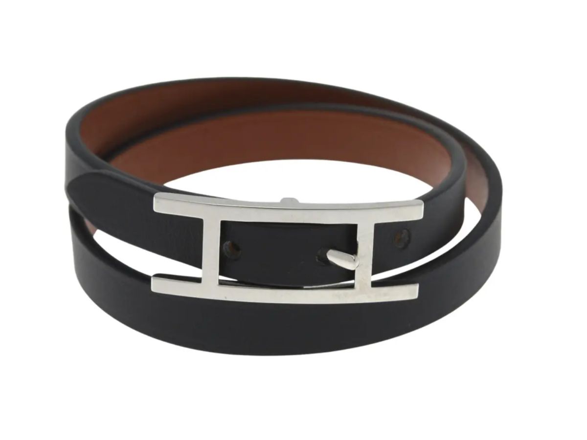 Hermès Behapi  Cuir Noir Double Tour