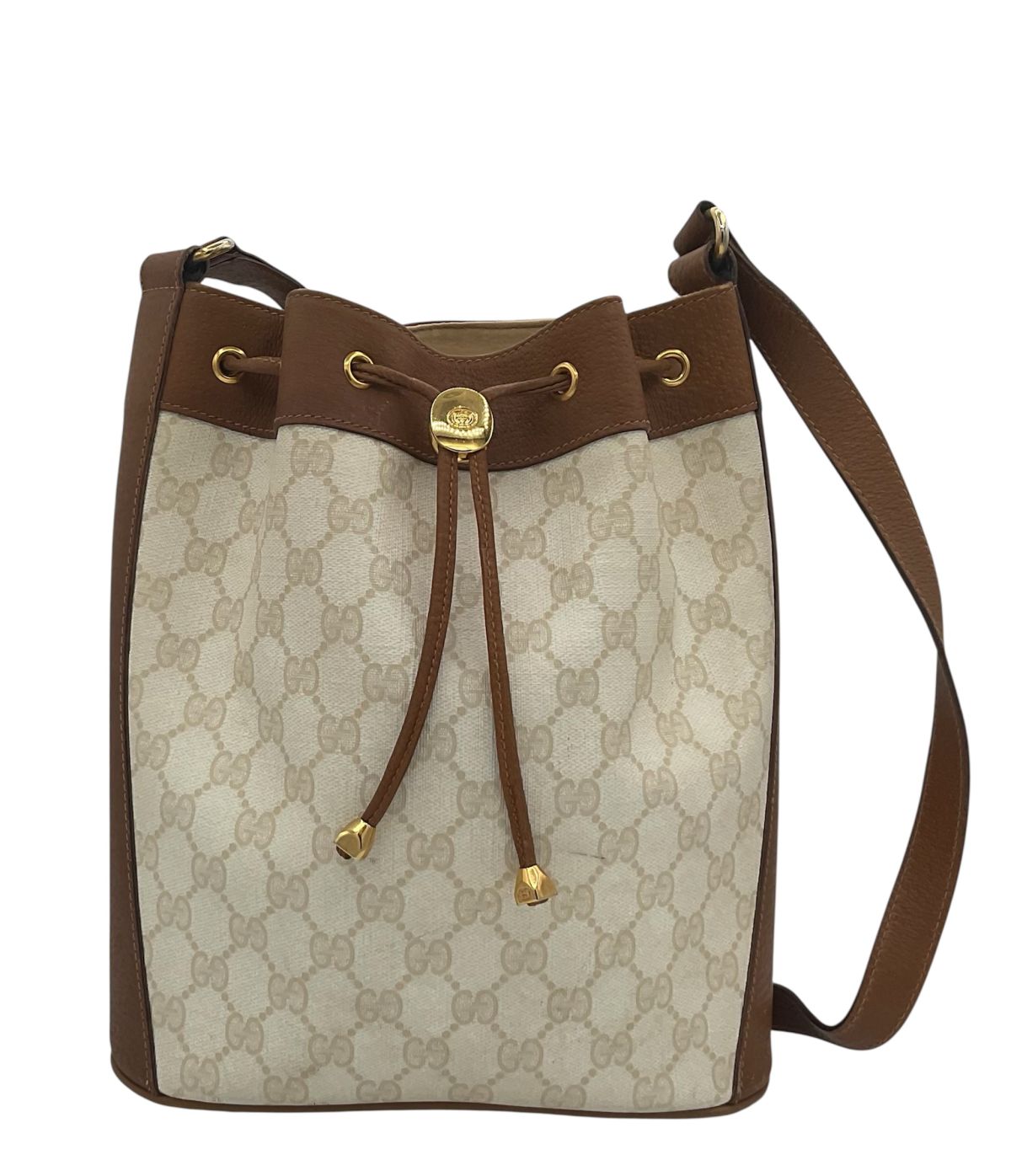 Gucci Bucket Sherry Line Moyen Toile Monogramme Beige