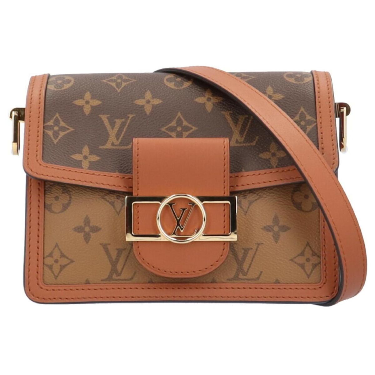Louis Vuitton Dauphine Pm Cuir Toile Marron