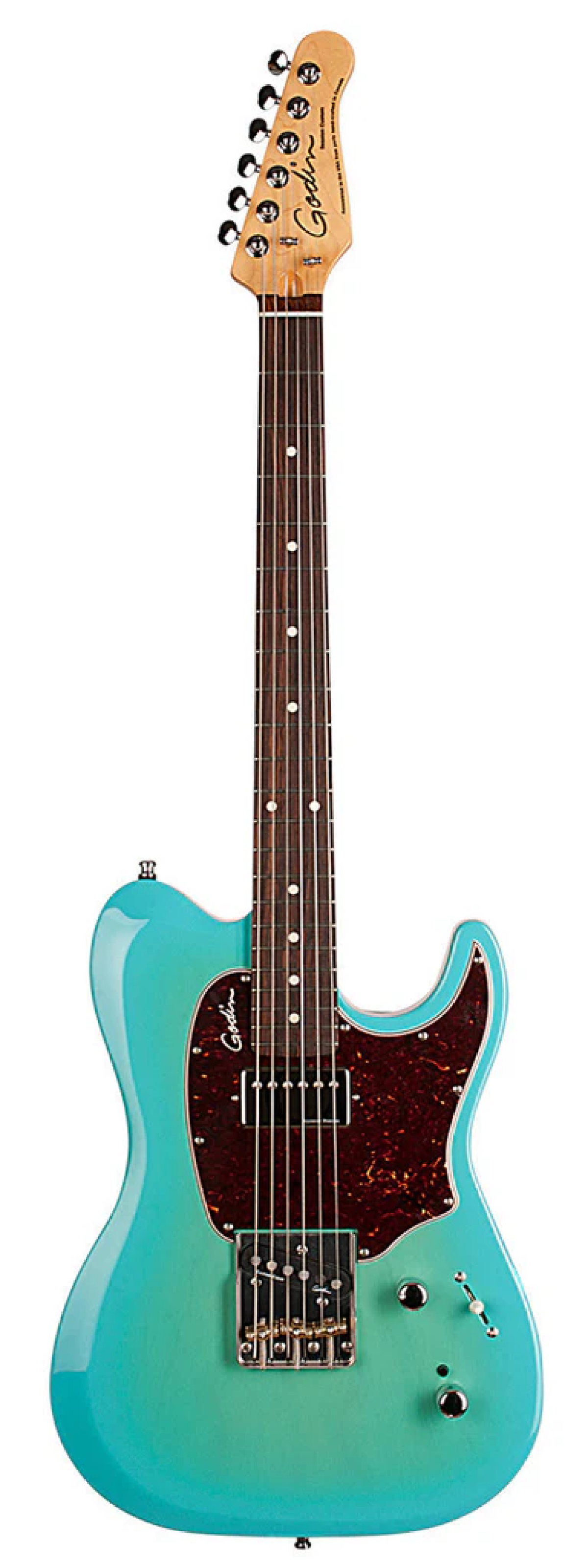 Godin Session Custom T59 Coral Blue Type ST Droitier