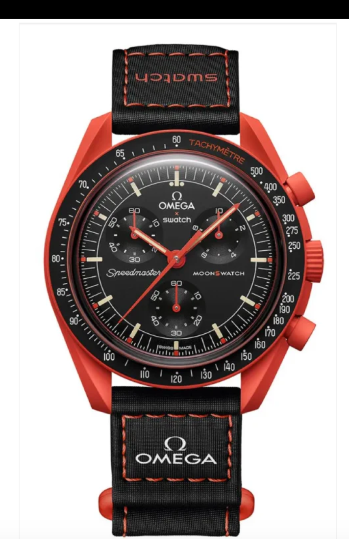 Swatch x Omega Mission On Earth LAVA Quartz  Tissu