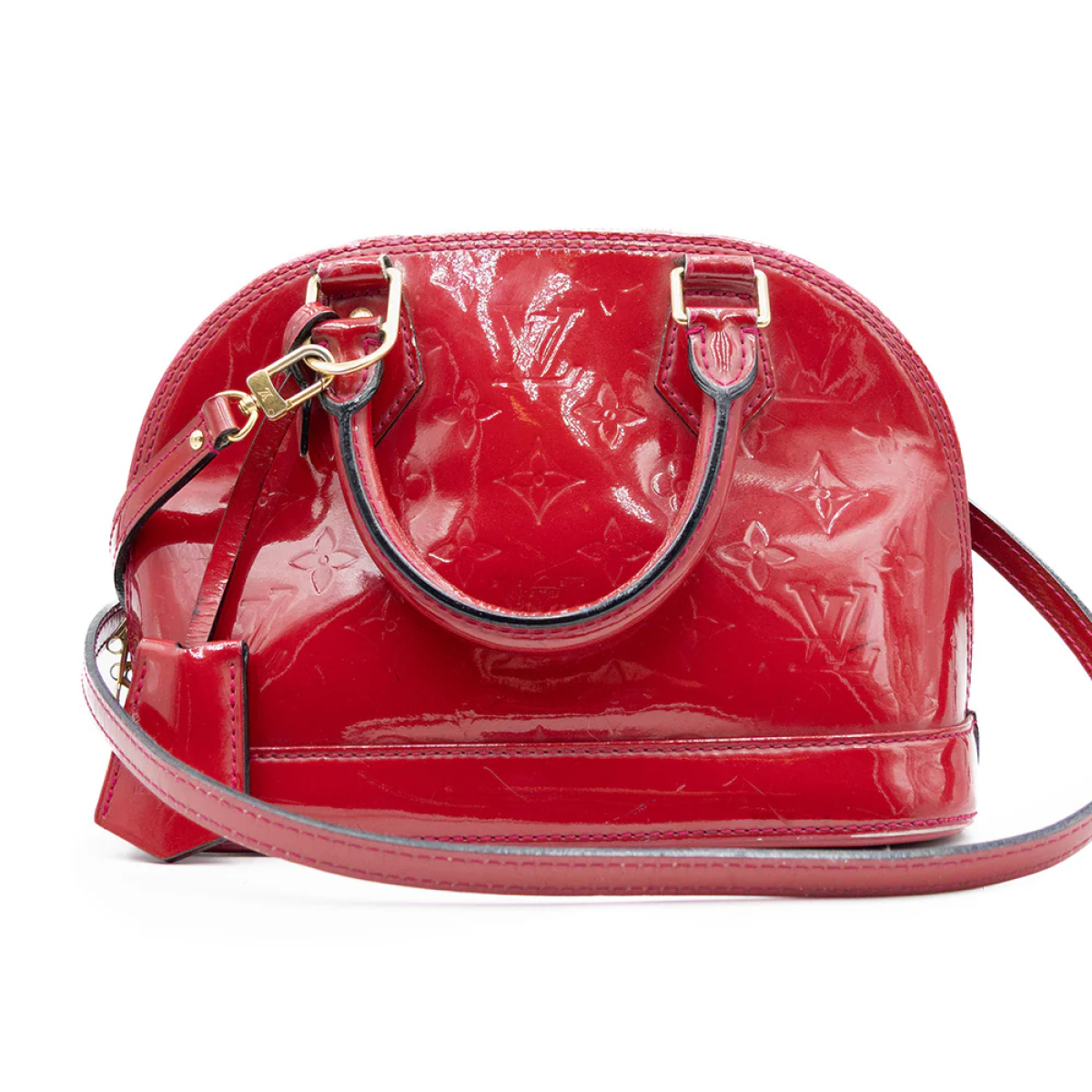Louis Vuitton BB alma  cuir rouge verni