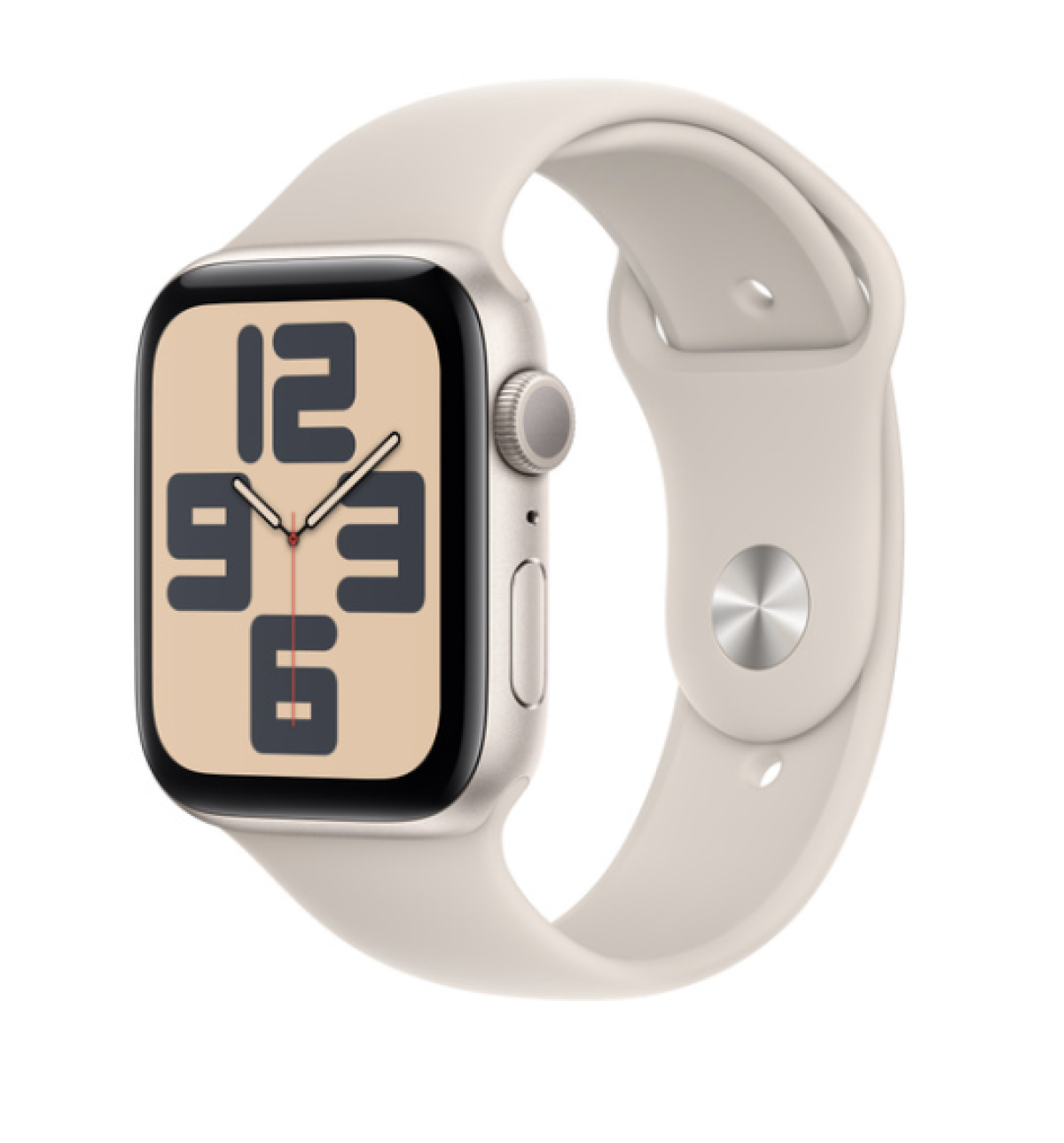 Apple Apple Watch SE 40mm (A2722) Aluminium Lumière Stellaire Bracelet Sport Blanc