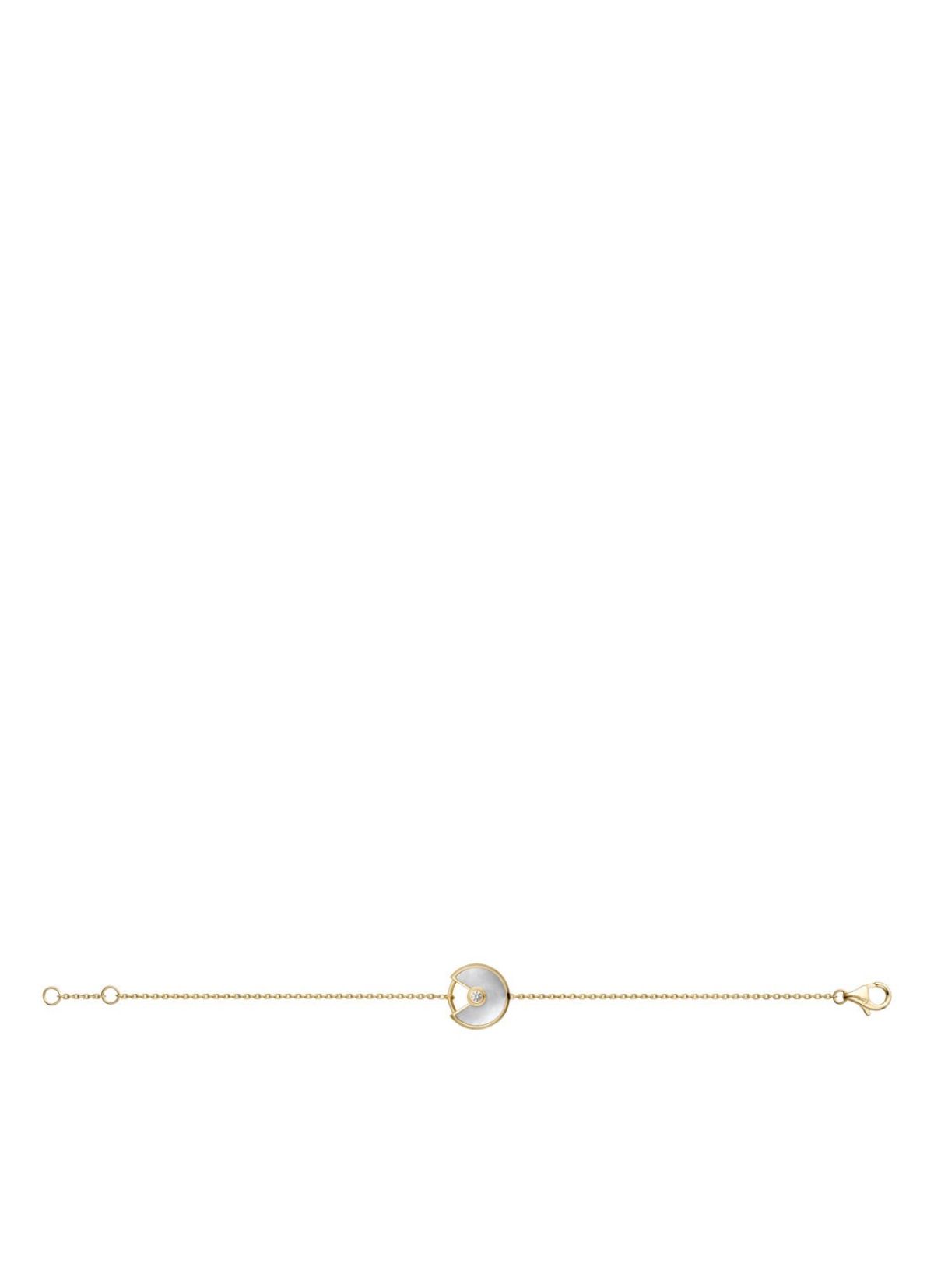 Cartier Bracelet Amulette or jaune 18 carats, nacre blanche avec diamant Bracelet 750/°°° (18K) Jaune