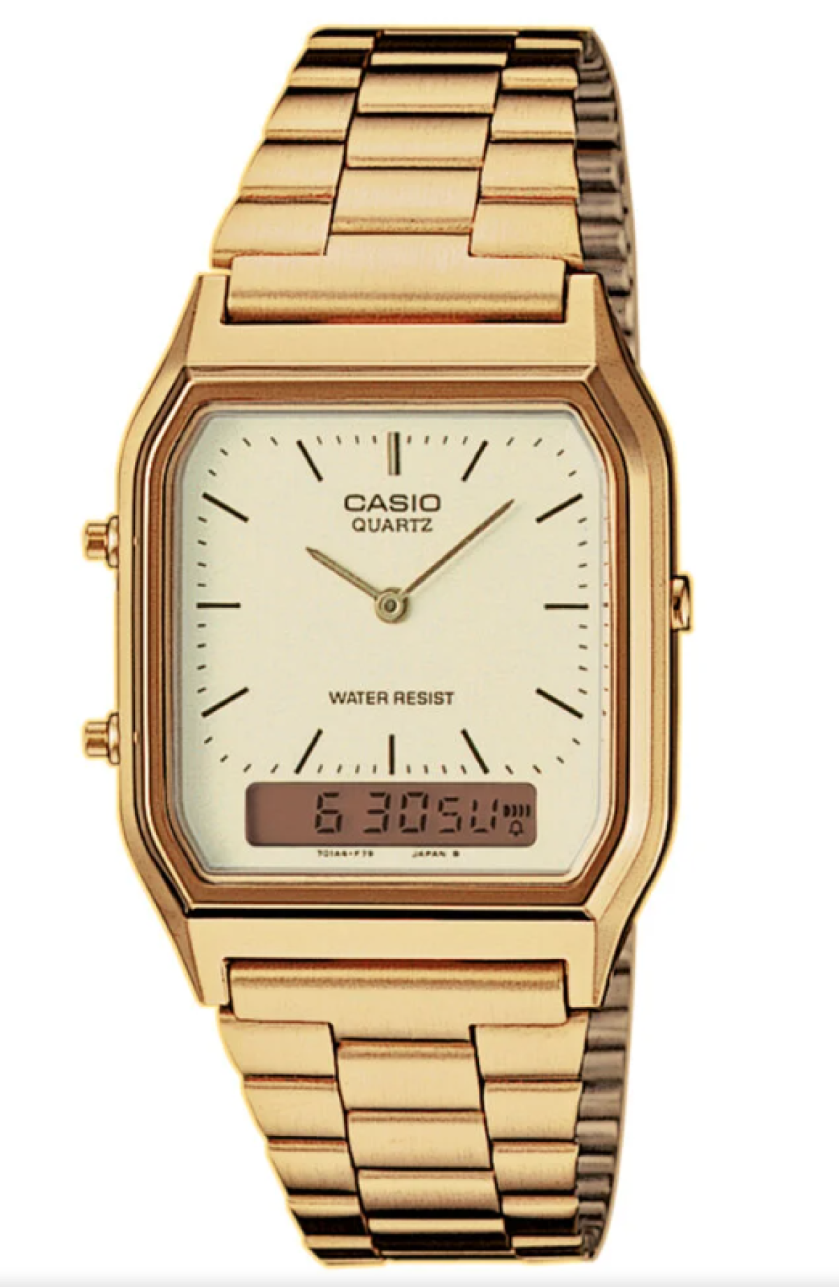 Casio AQ-230 Quartz Fond Blanc Acier
