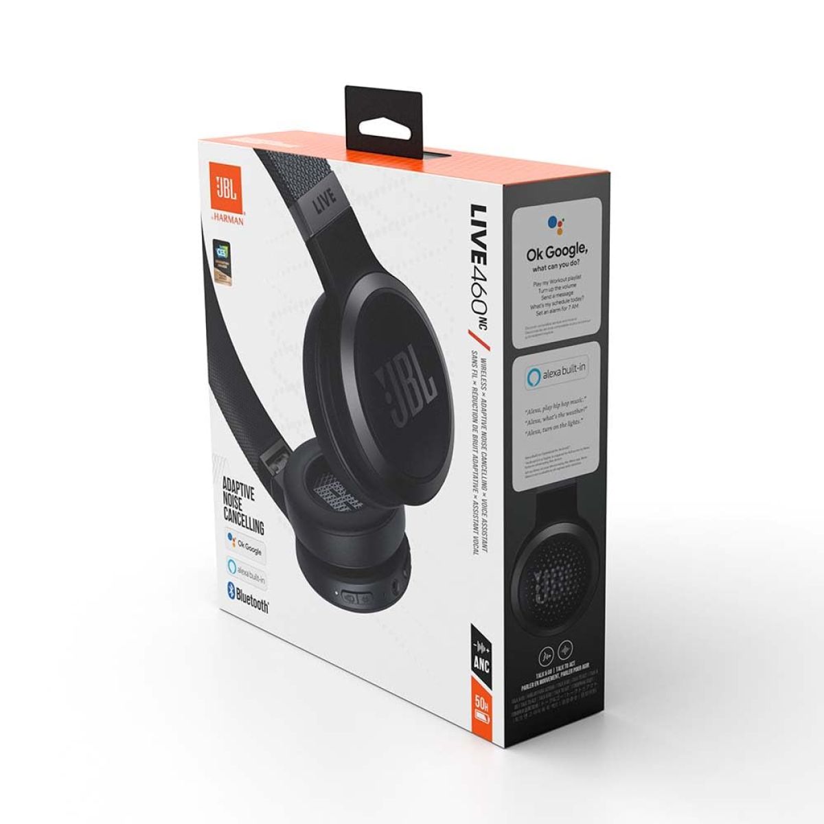 JBL Live 460NC Casque Arceau Bluetooth Noir