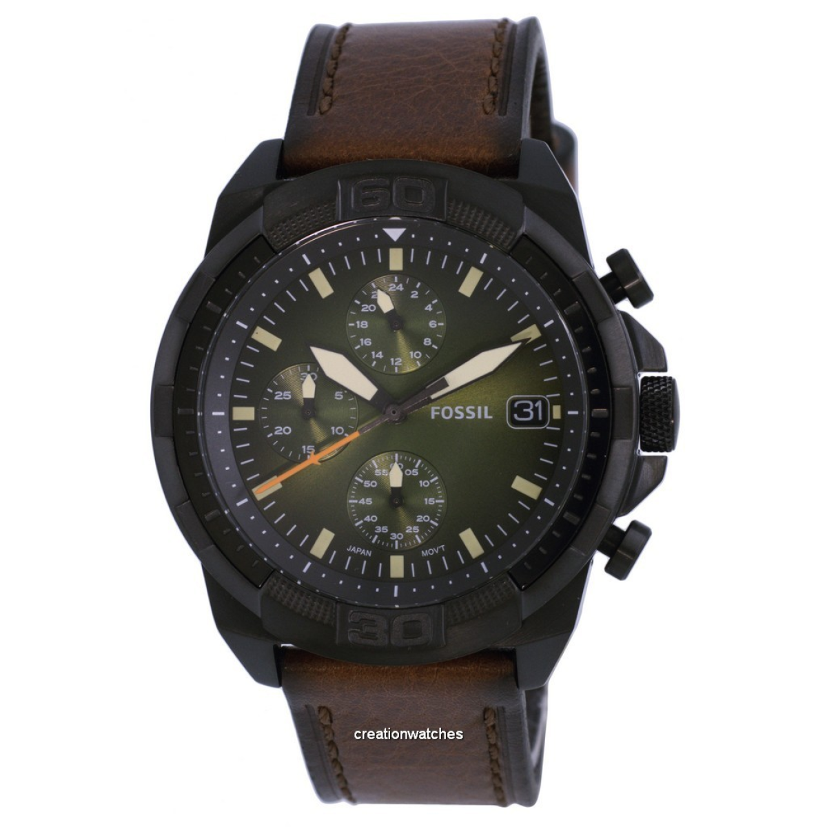 Fossil FS5856 Quartz Vert Cuir