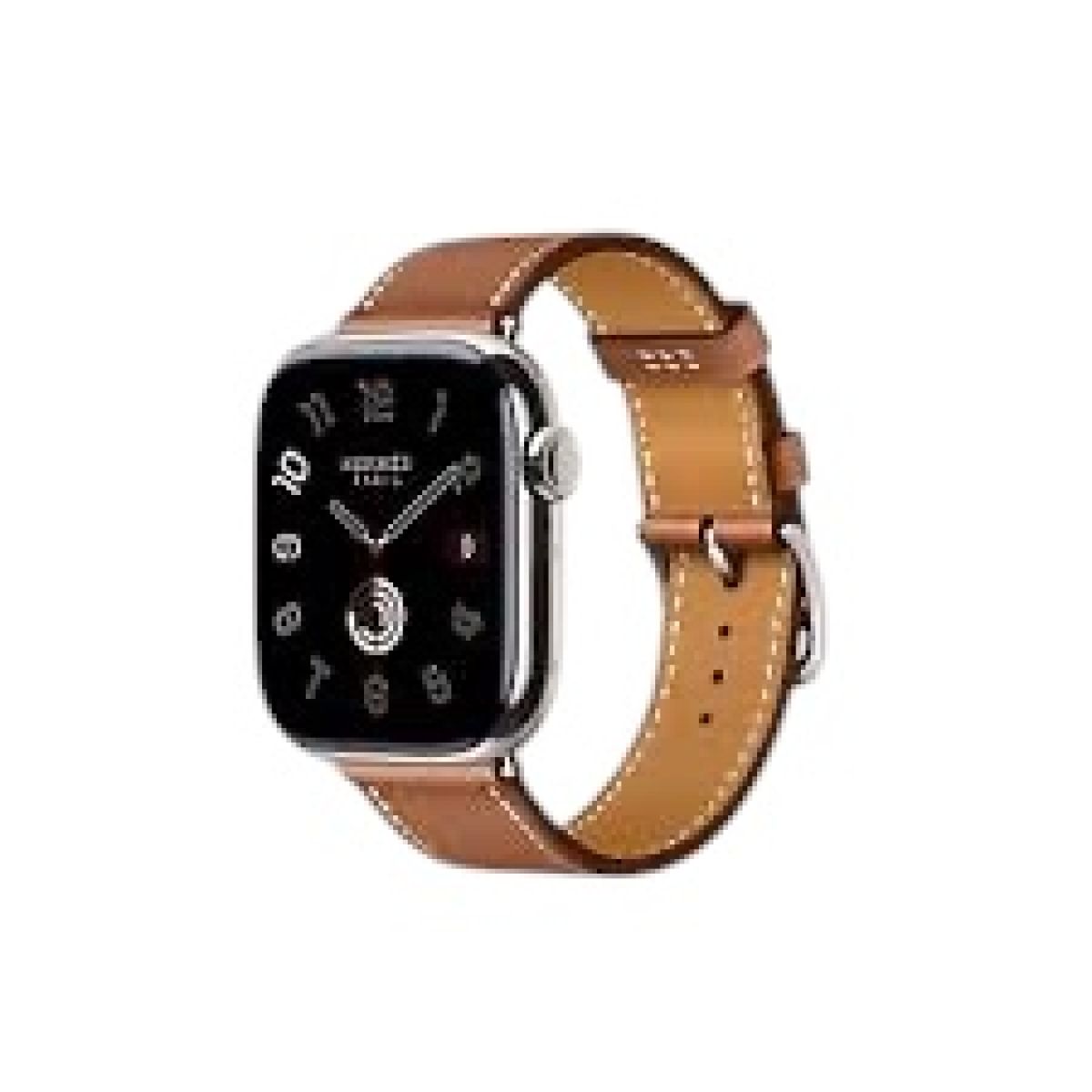 Apple Apple Watch Series 7 45mm (A2478) Acier Hermès Bracelet Hermès Cuir Simple Tour