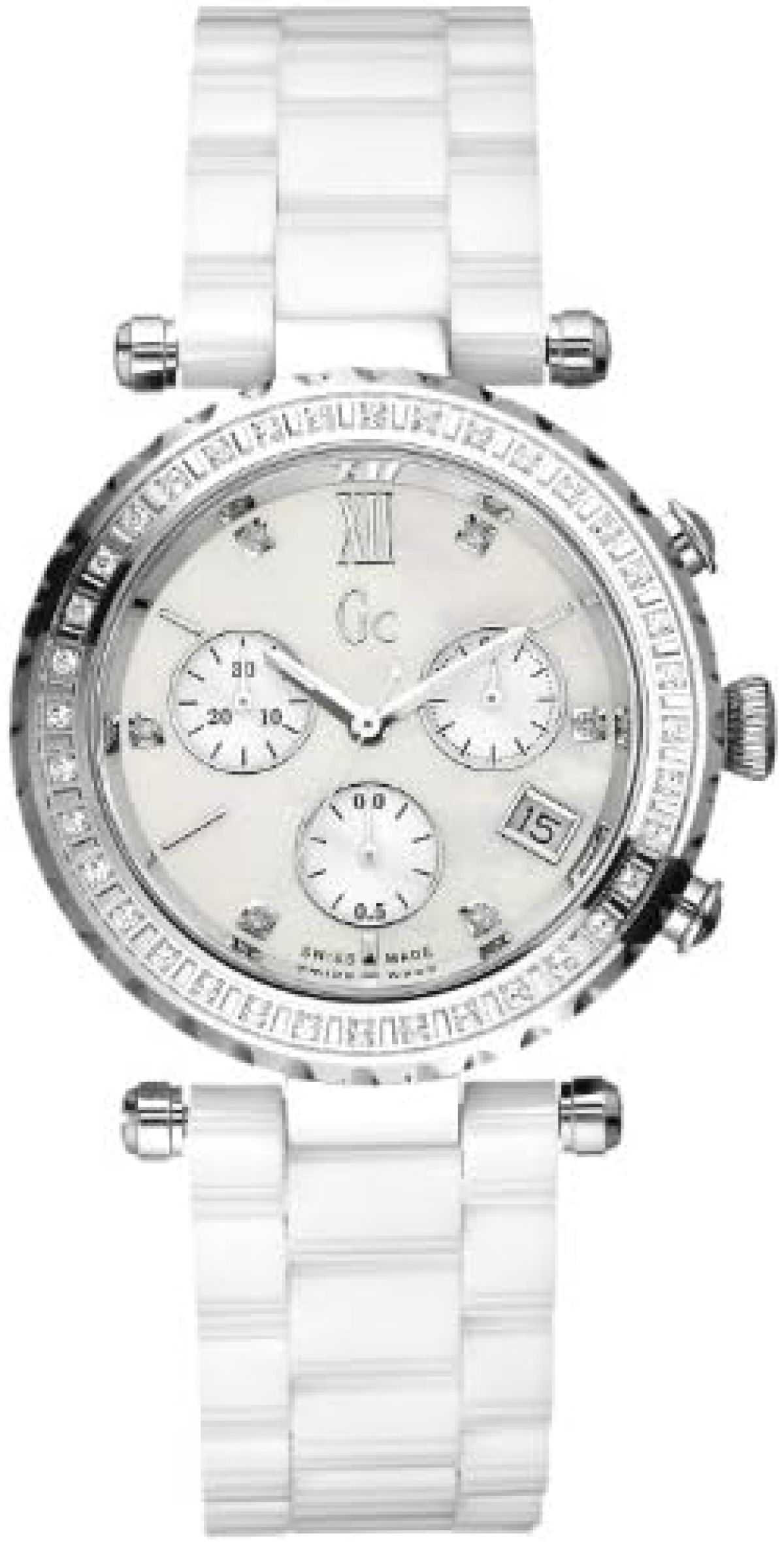 Guess Collection Unisexe I01500M1 Quartz Blanc Céramique