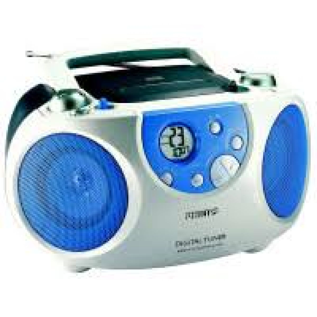 Philips AZ3011 Lecteur CD  Blanc/Bleu Poste