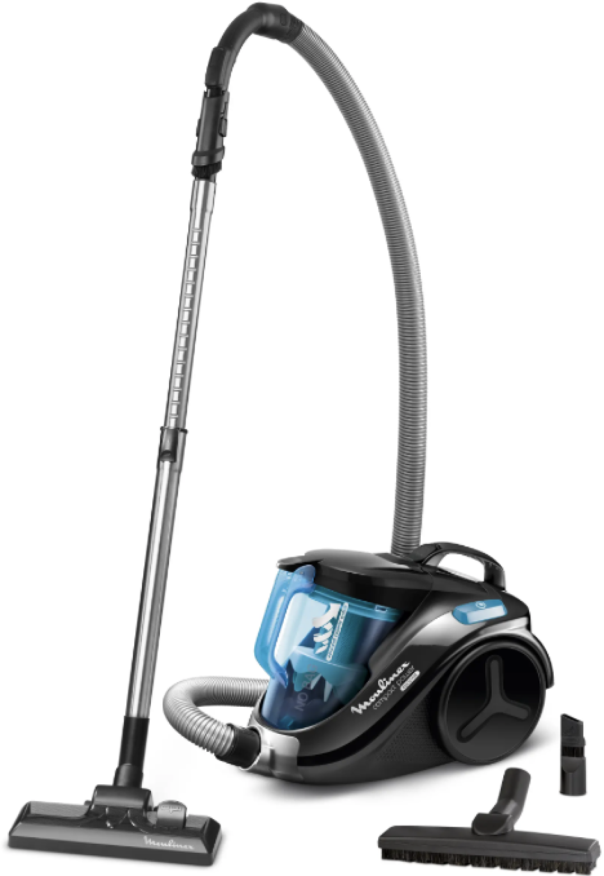 Moulinex MO3751PA Aspirateur traineau sans sac Bleu Noir