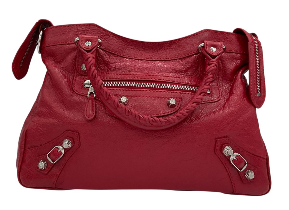 Balenciaga City Medium Cuir Rouge