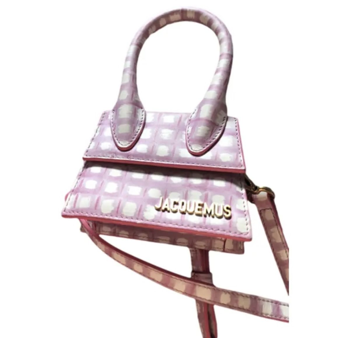 Jacquemus Chiquito Petit Bandoulière Rose et blanc
