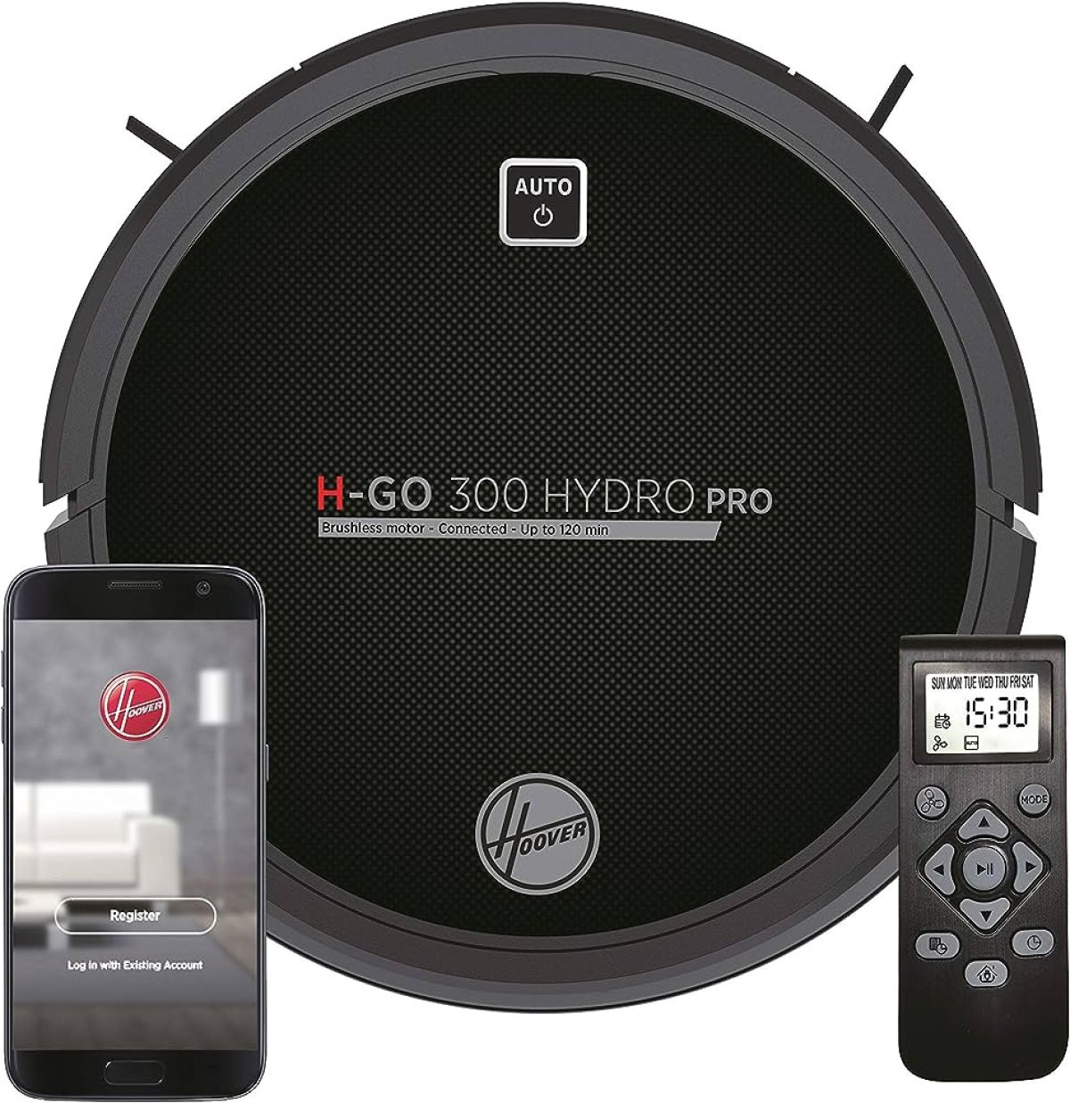 Hoover HGO330HC Aspirateur robot Noir Hydro pro