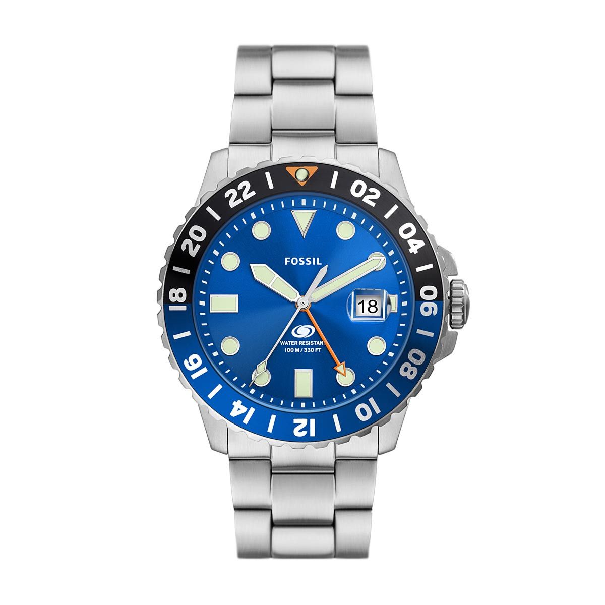 Fossil FS5991 Quartz BLEU Acier