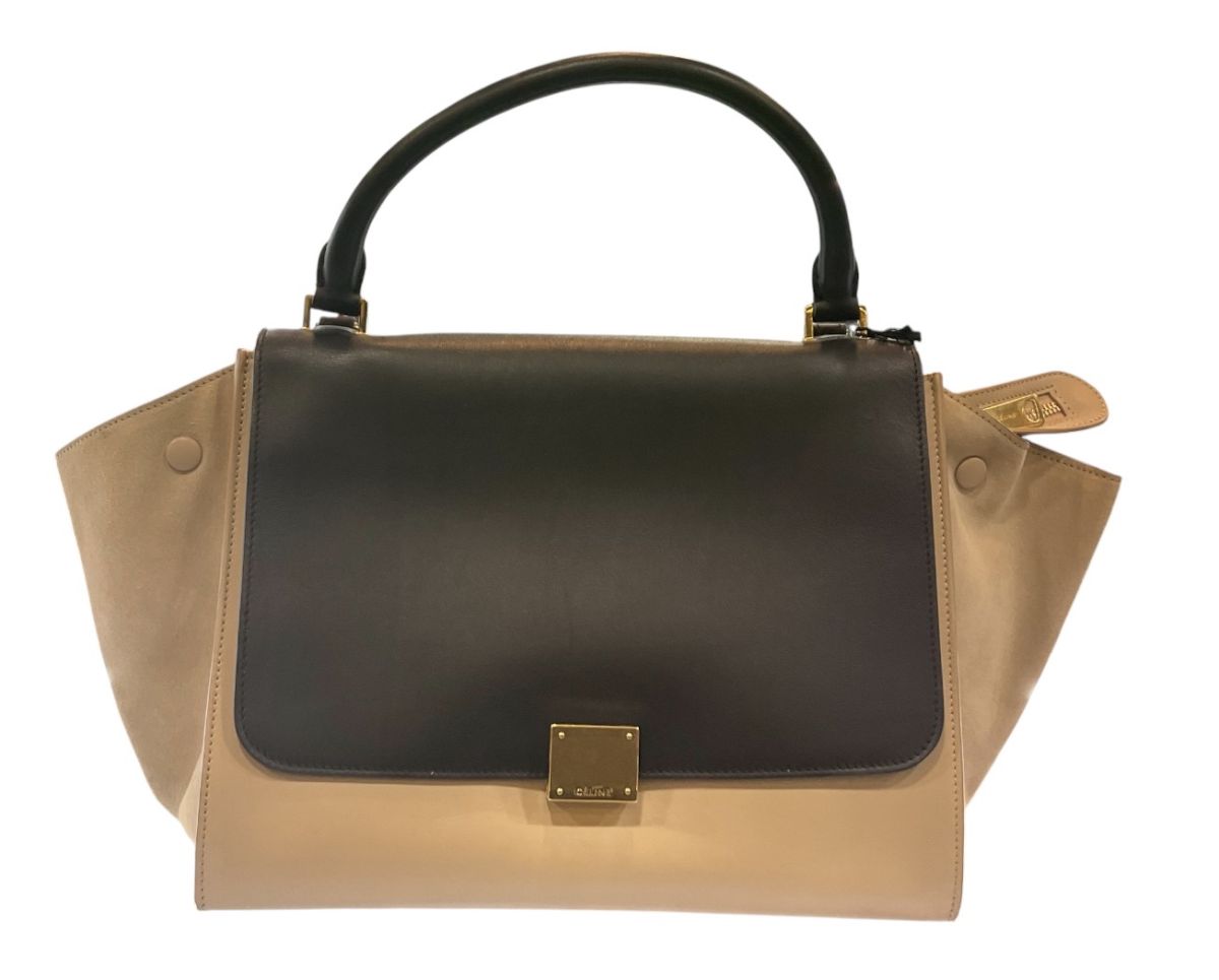 Celine Trapeze MM Dain/Cuir Beige/Noir