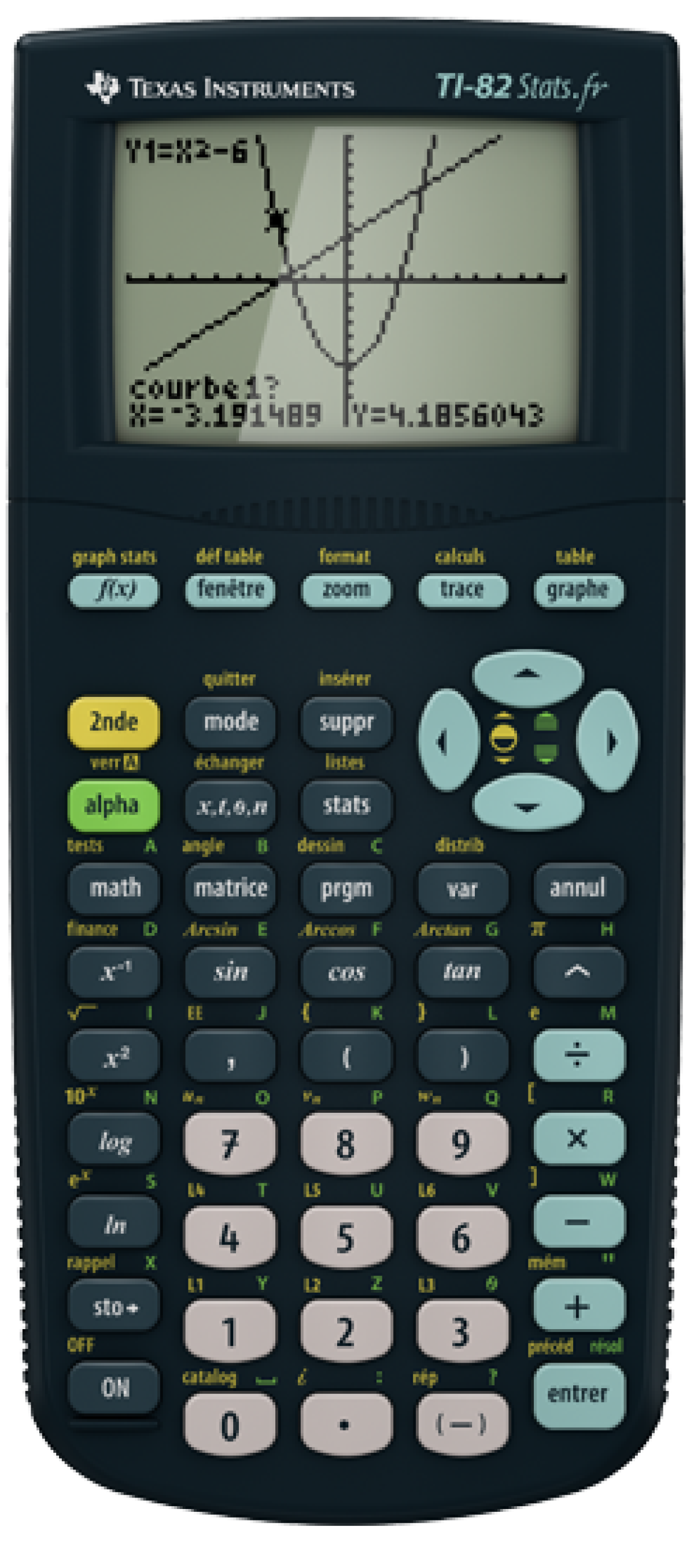 Texas Instruments TI-82 Stats.fr Calculatrice Noir