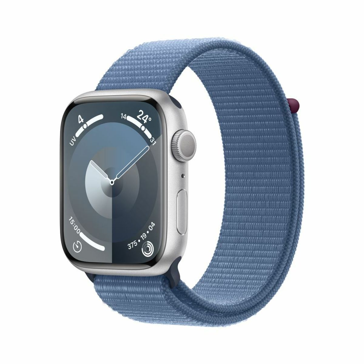 Apple Apple Watch Series 9 45mm (2984) Aluminium Gris Sidéral Bracelet Sport Bleu cosmos